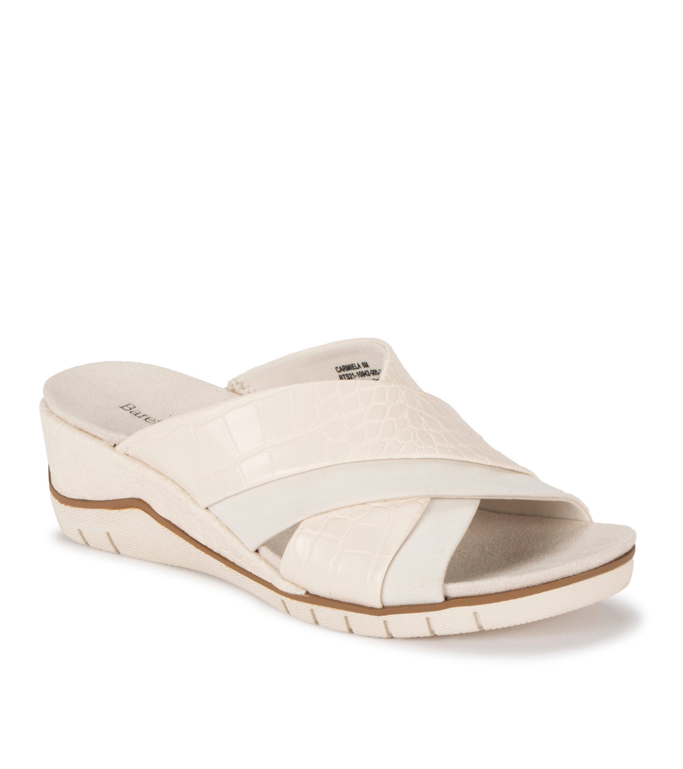 Carmiela Wedge Slide Sandal - Cream Croco (BT27908)