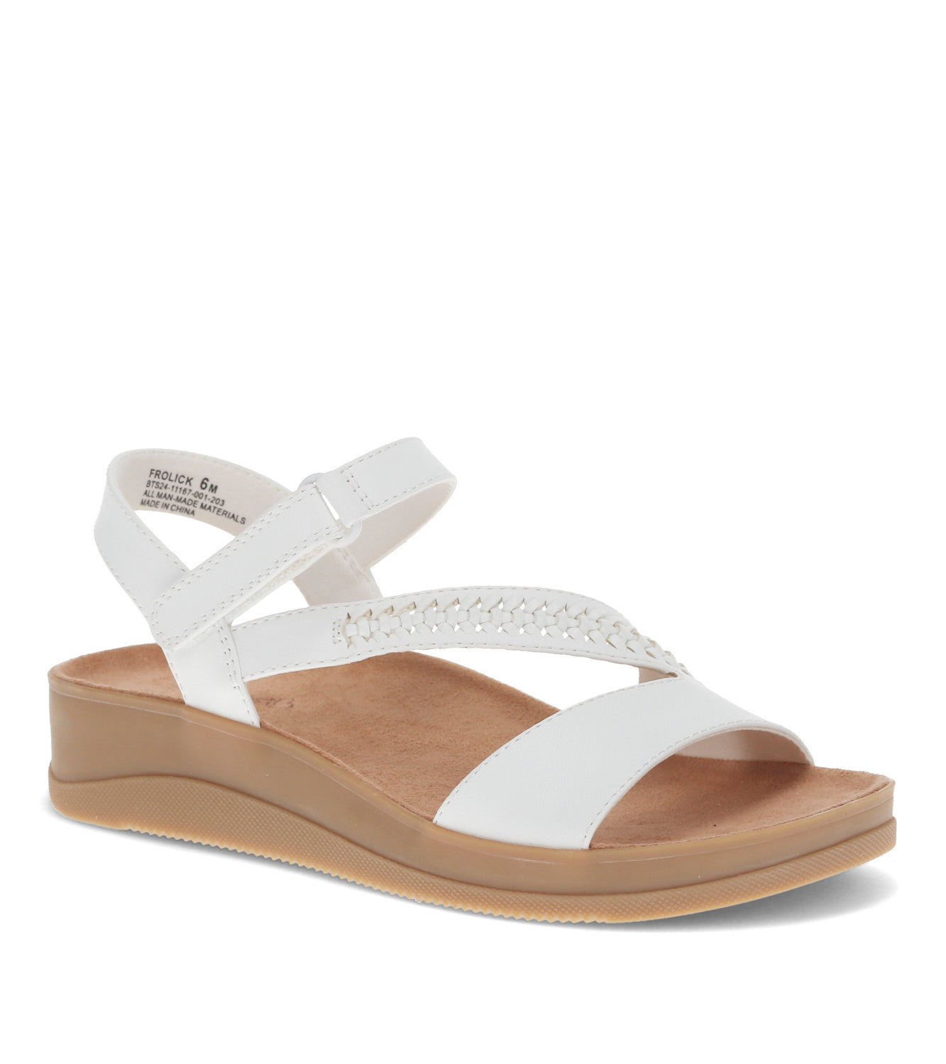 Frolick Wedge Sandal - White (BT30418)