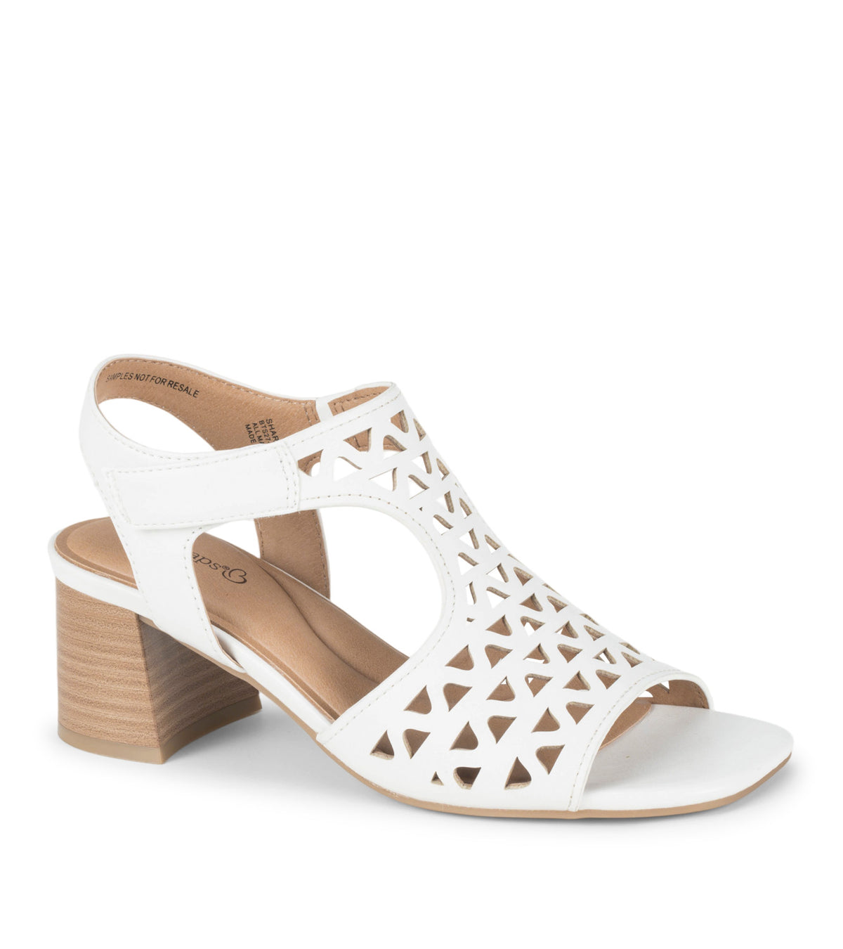 Sharia Block Heel Sandal - White (BT32253)