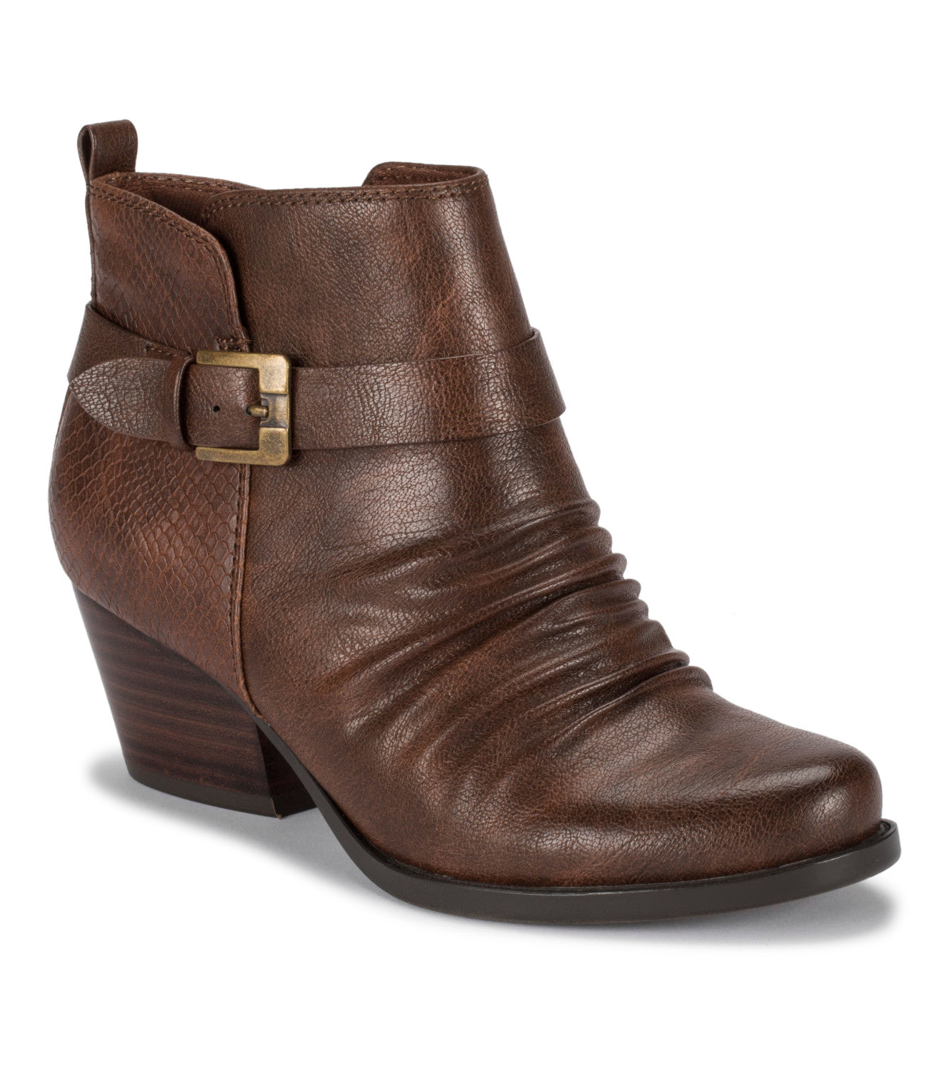 Rebel Block Heel Bootie - Dark Brown (BT27487)