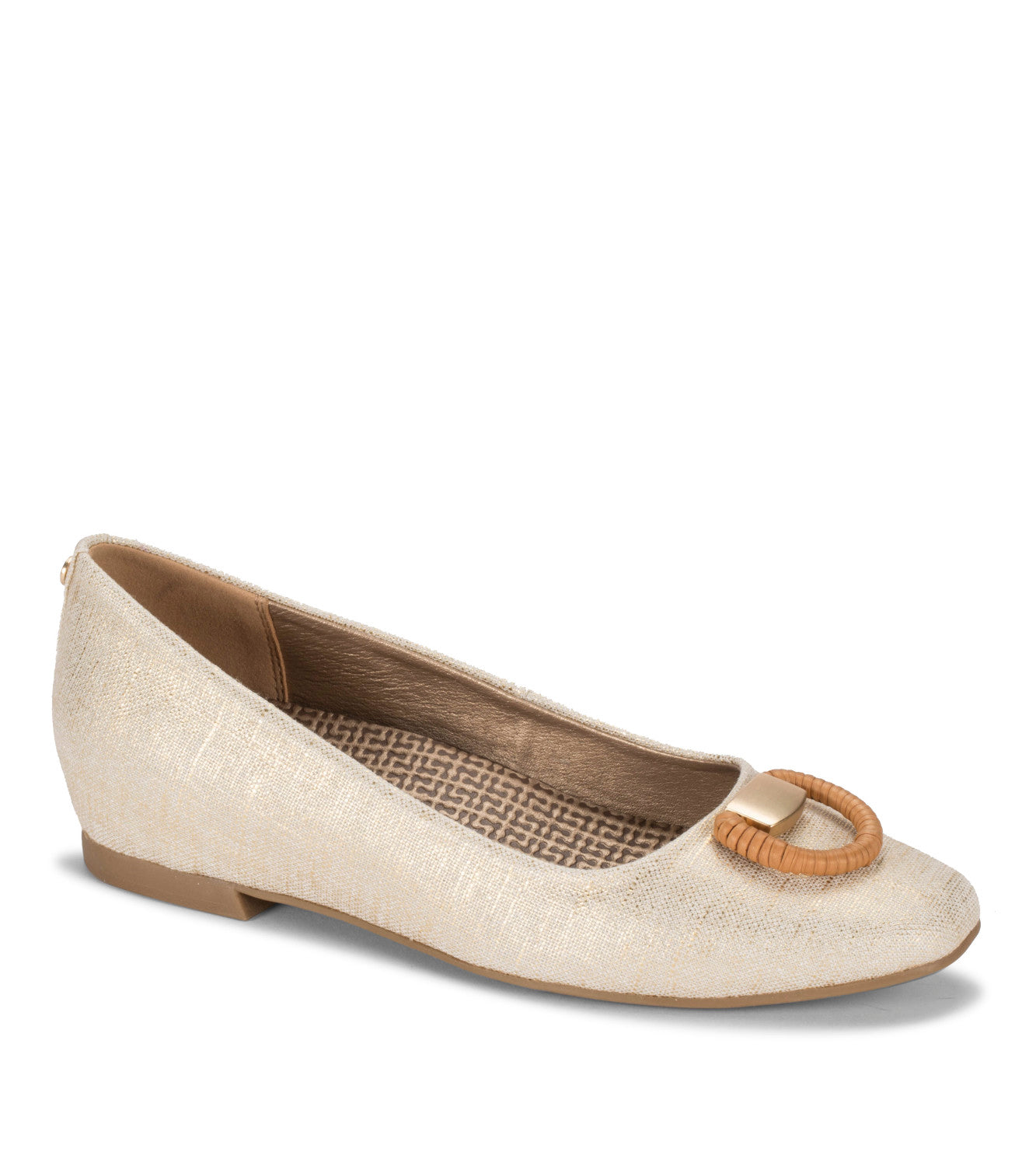 Perrie Casual Flat - Light Gold Canvas (BT28078)