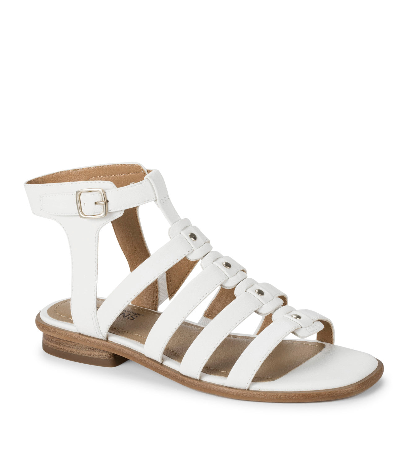 Nathalia Gladiator Sandal - White Leather (OR10047)