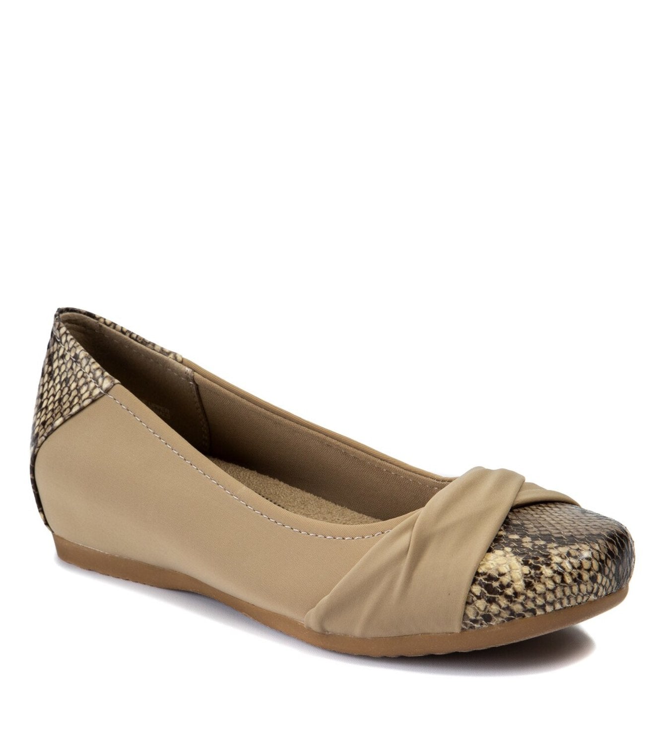 Mitsy Casual Flat - Natural Snake (BT27076)