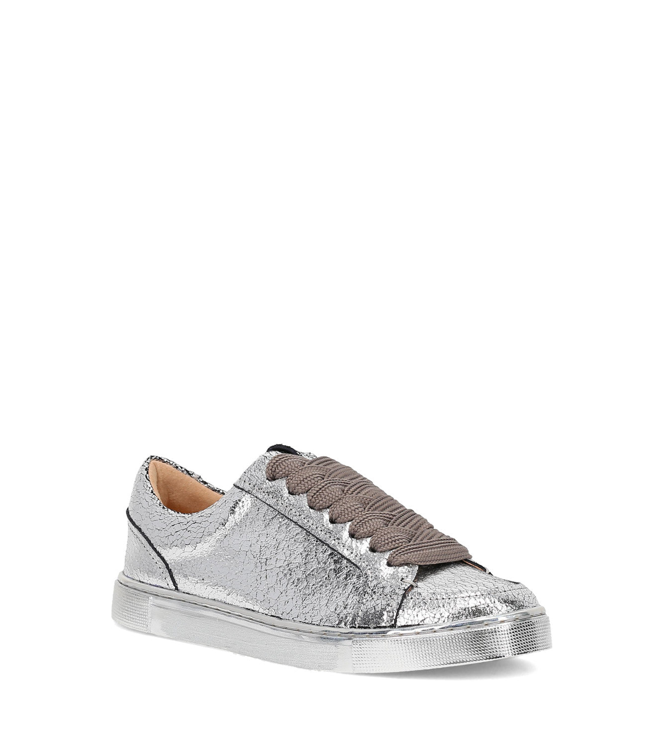 Ivy Court Low Lace Sneaker - Silver Mirror (FR40844-SIMI)