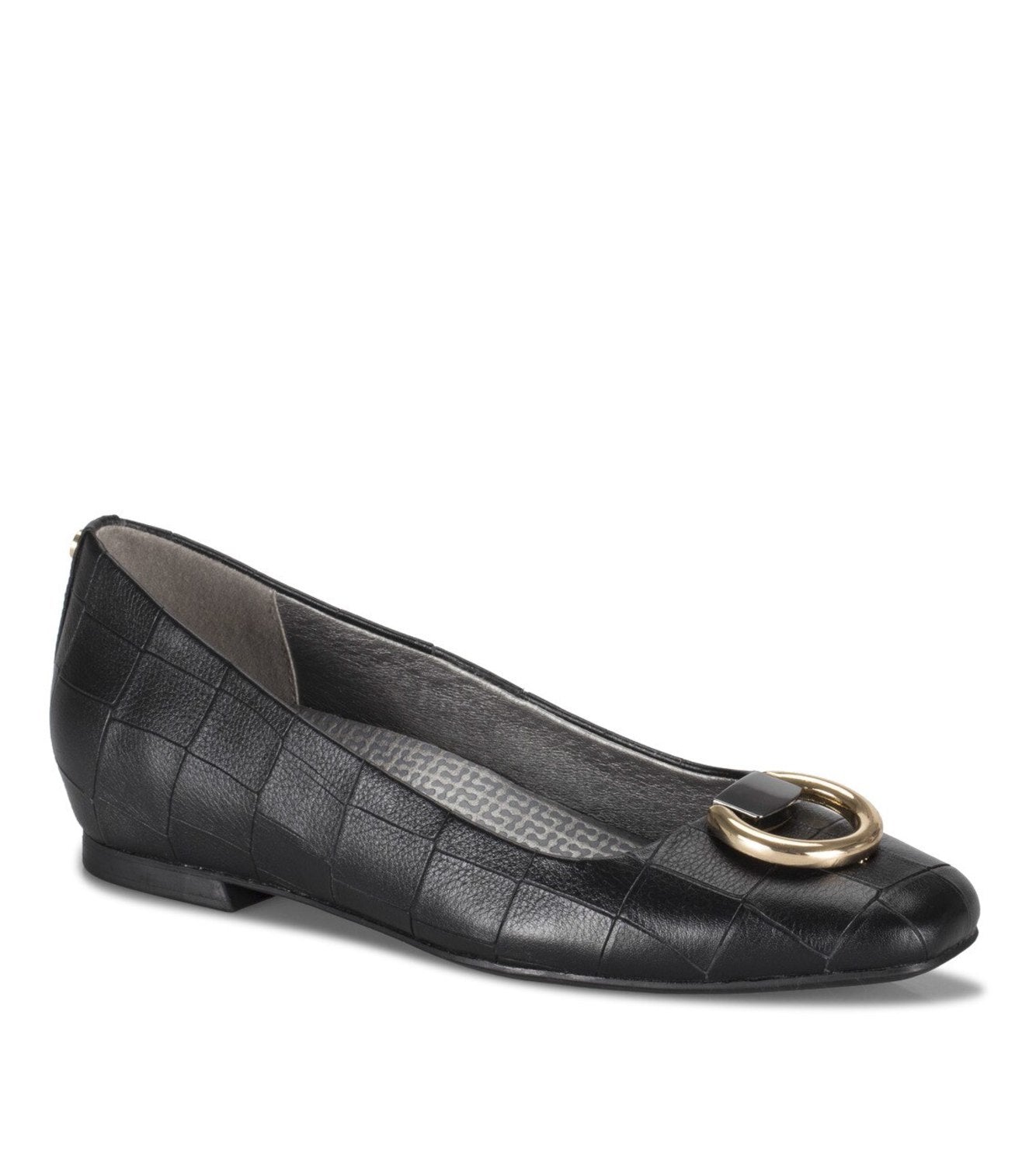 Perrie Casual Flat - Black Croco (BT27532)