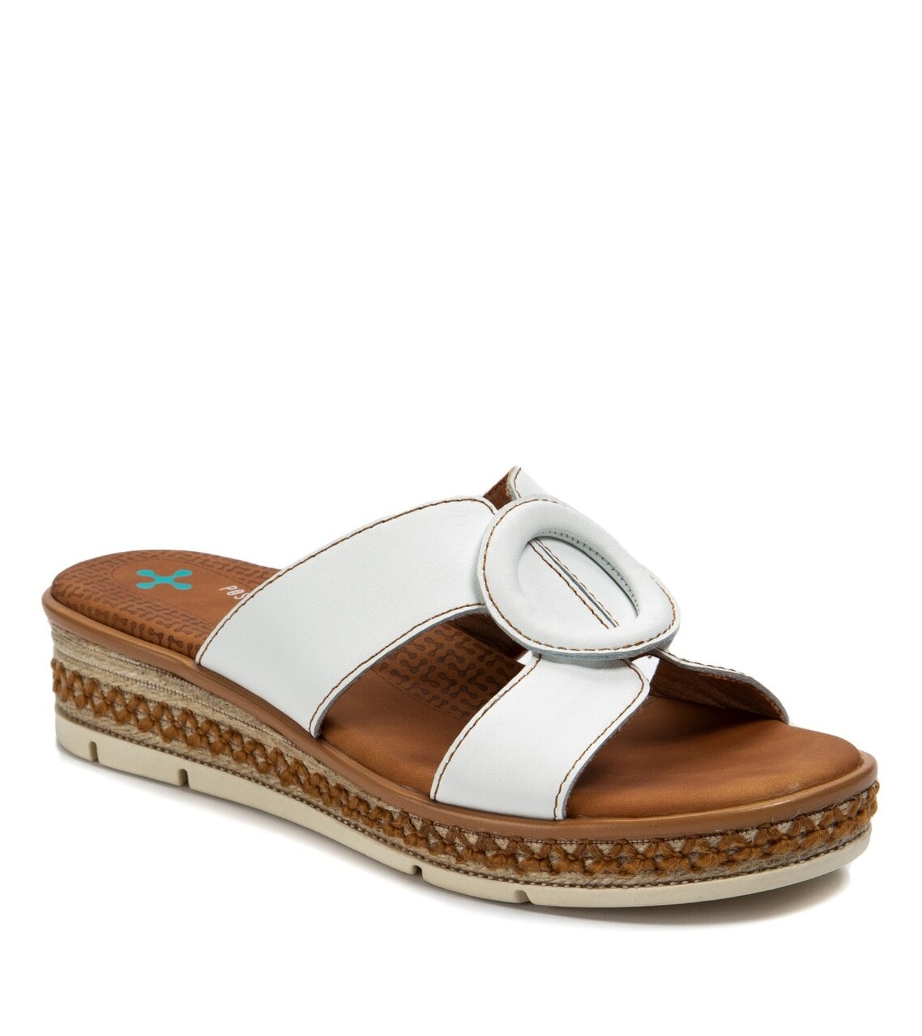 Bliss Espadrille Slide Sandal - White (BT27123)