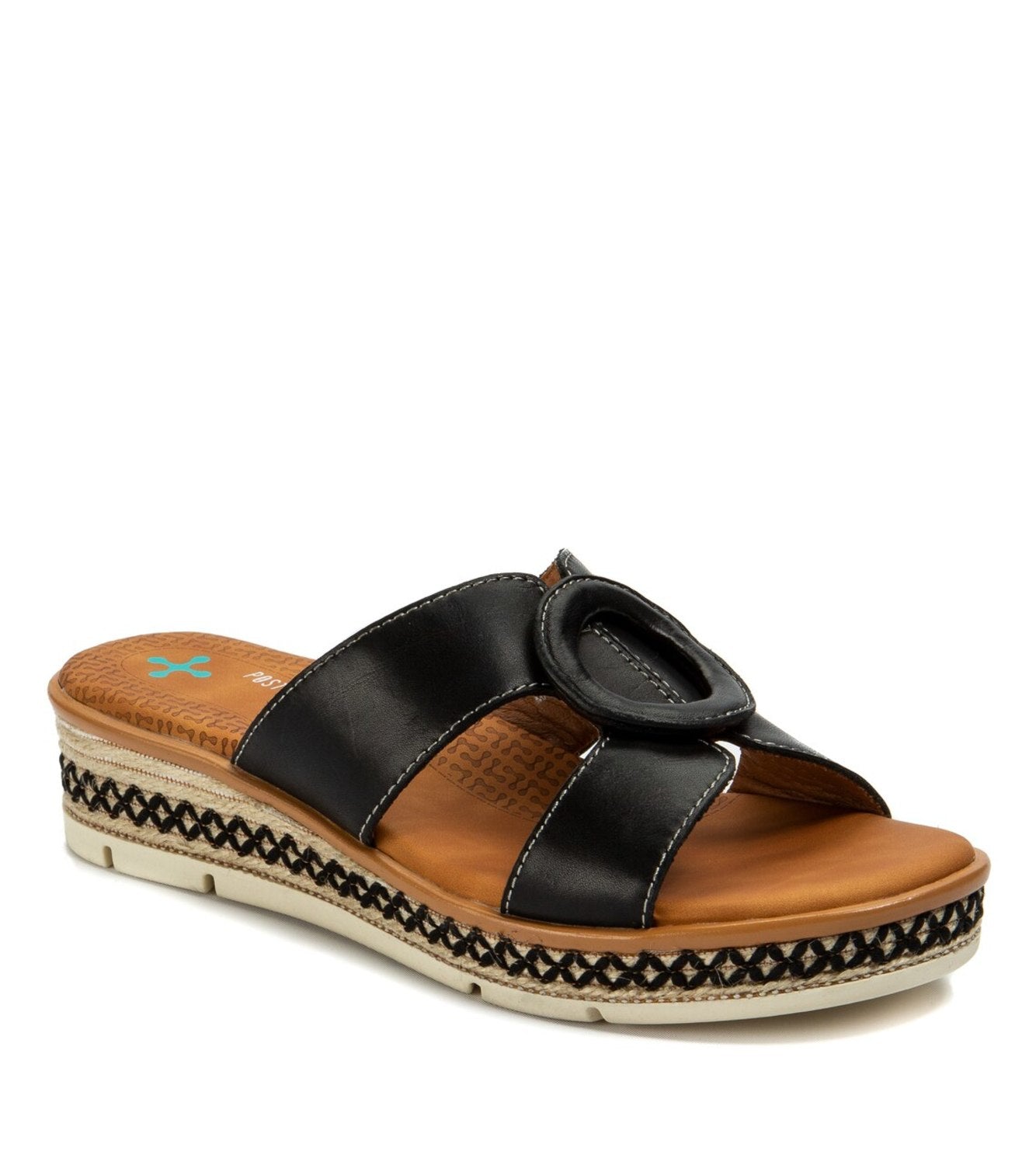 Bliss Espadrille Slide Sandal - Black (BT27122)