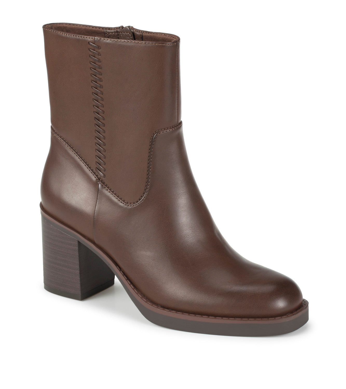 Gwendy Block Heel Bootie - Dark Brown (BT32061)