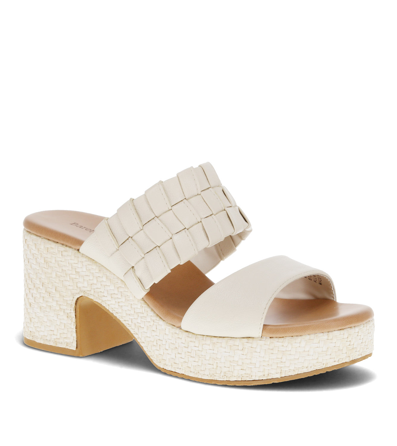 Mavis Block Heel Slide Sandal - Cream (BT30421)