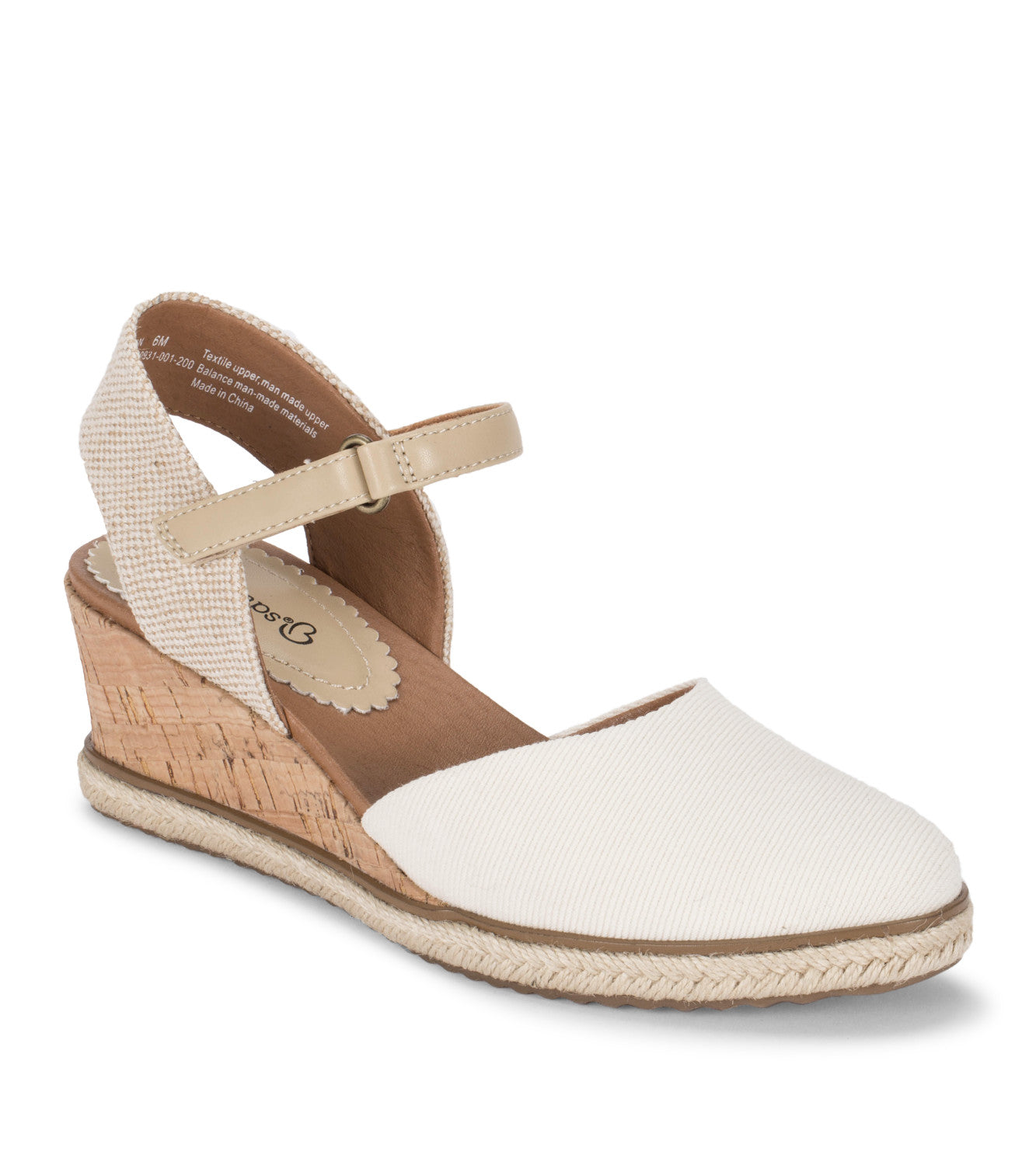 Ocean Closed Toe Wedge Sandal - Cream (BT27943)