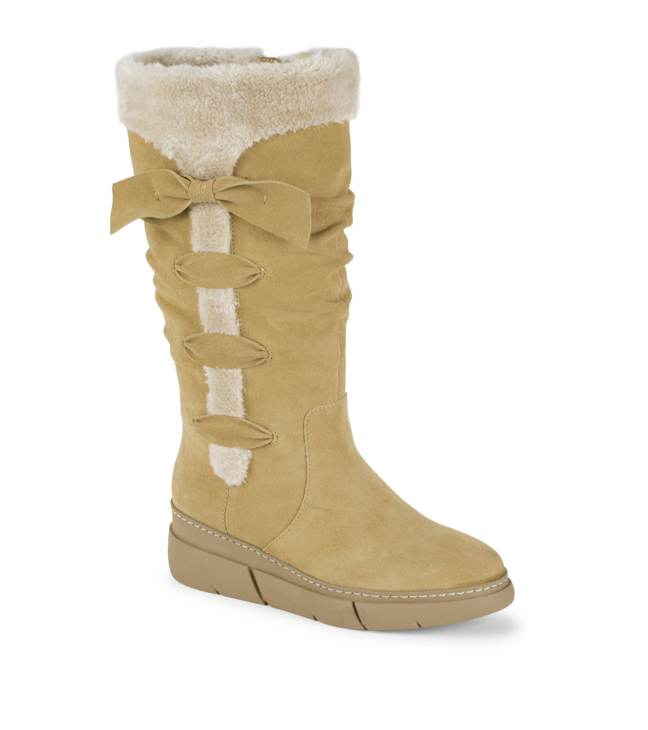 Larenna Tall Wedge Boot - Whiskey Suede (BT31736)