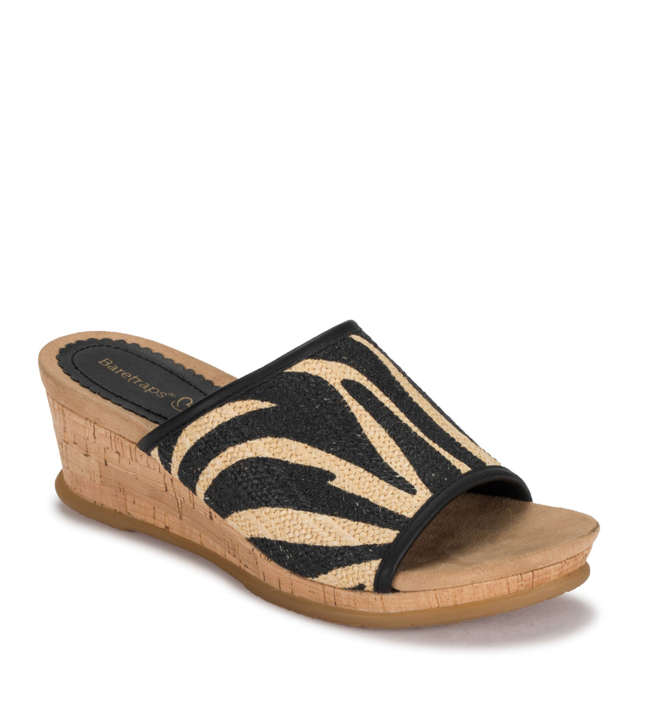 Flossey Wedge Slide Sandal - Natural/Black Tiger (BT27957)