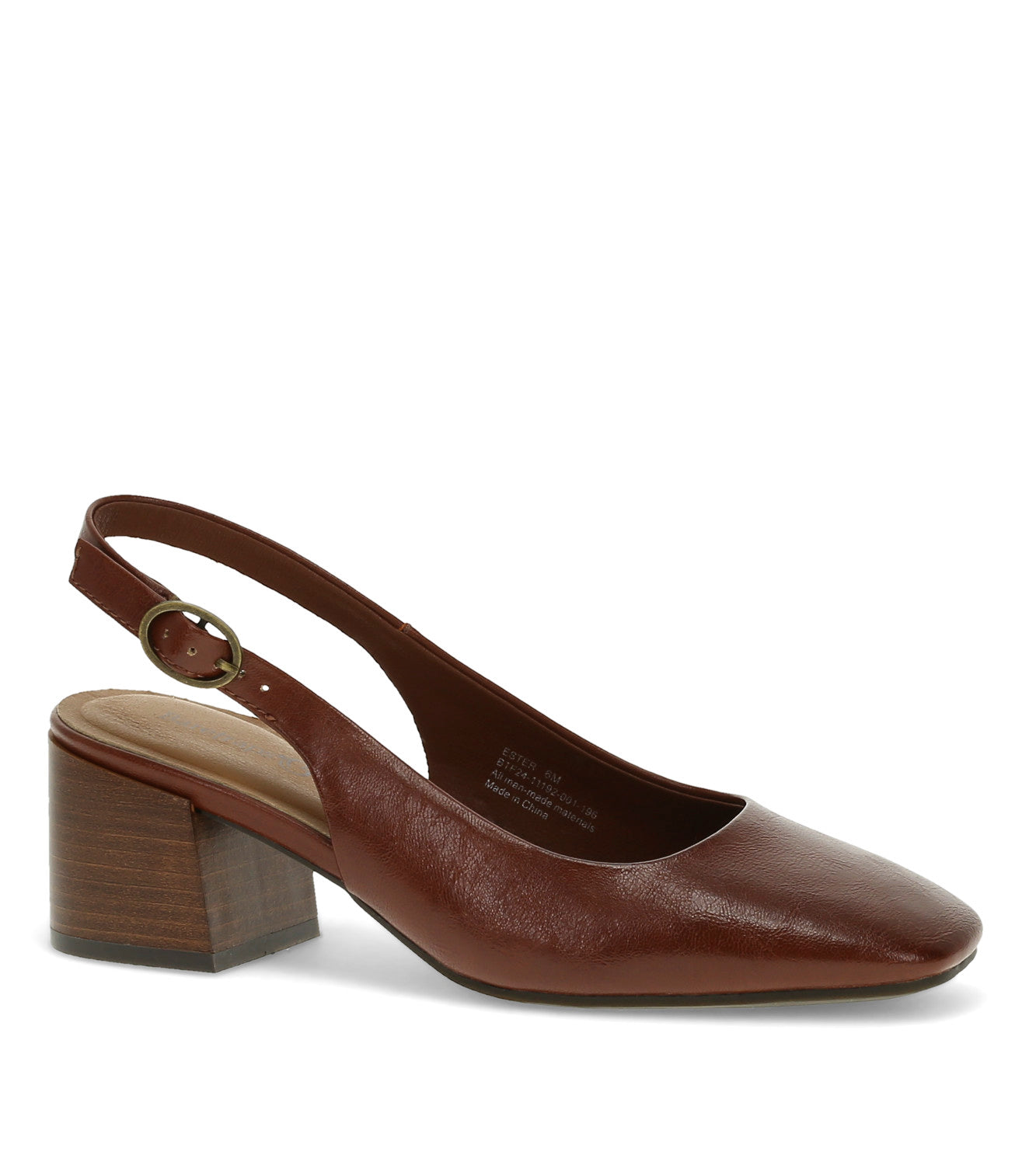 Ester Block Heel Slingback Pump - Mahogany (BT30786)