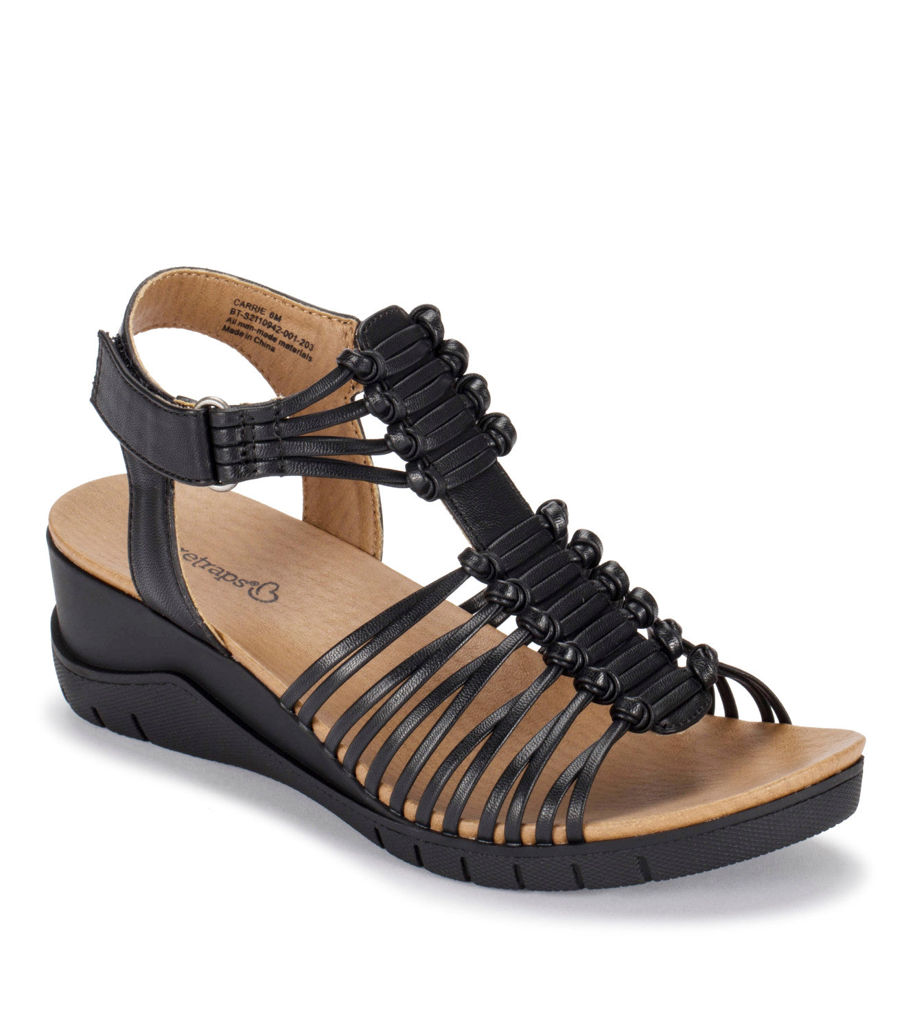 Carrie Wedge Sandal - Black (BT28135)