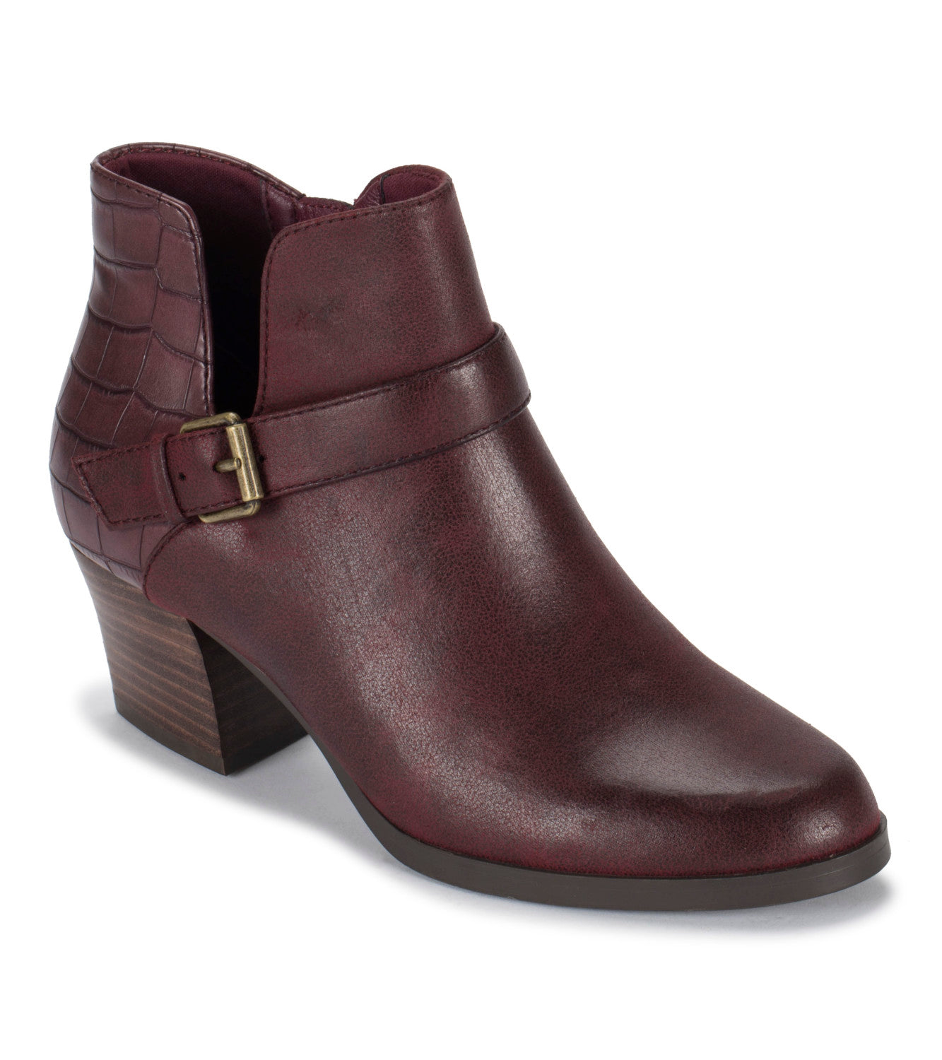 Lexis Block Heel Bootie - Cabernet Croco (BT28526)