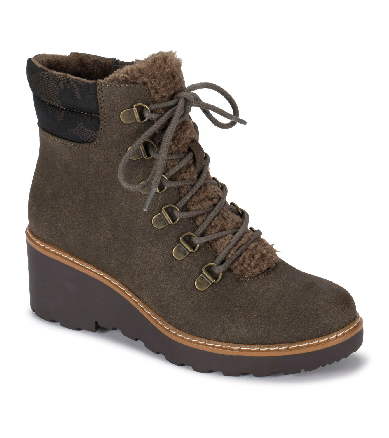 Nasha Lace Up Wedge Bootie - Moss Camo (BT28396)