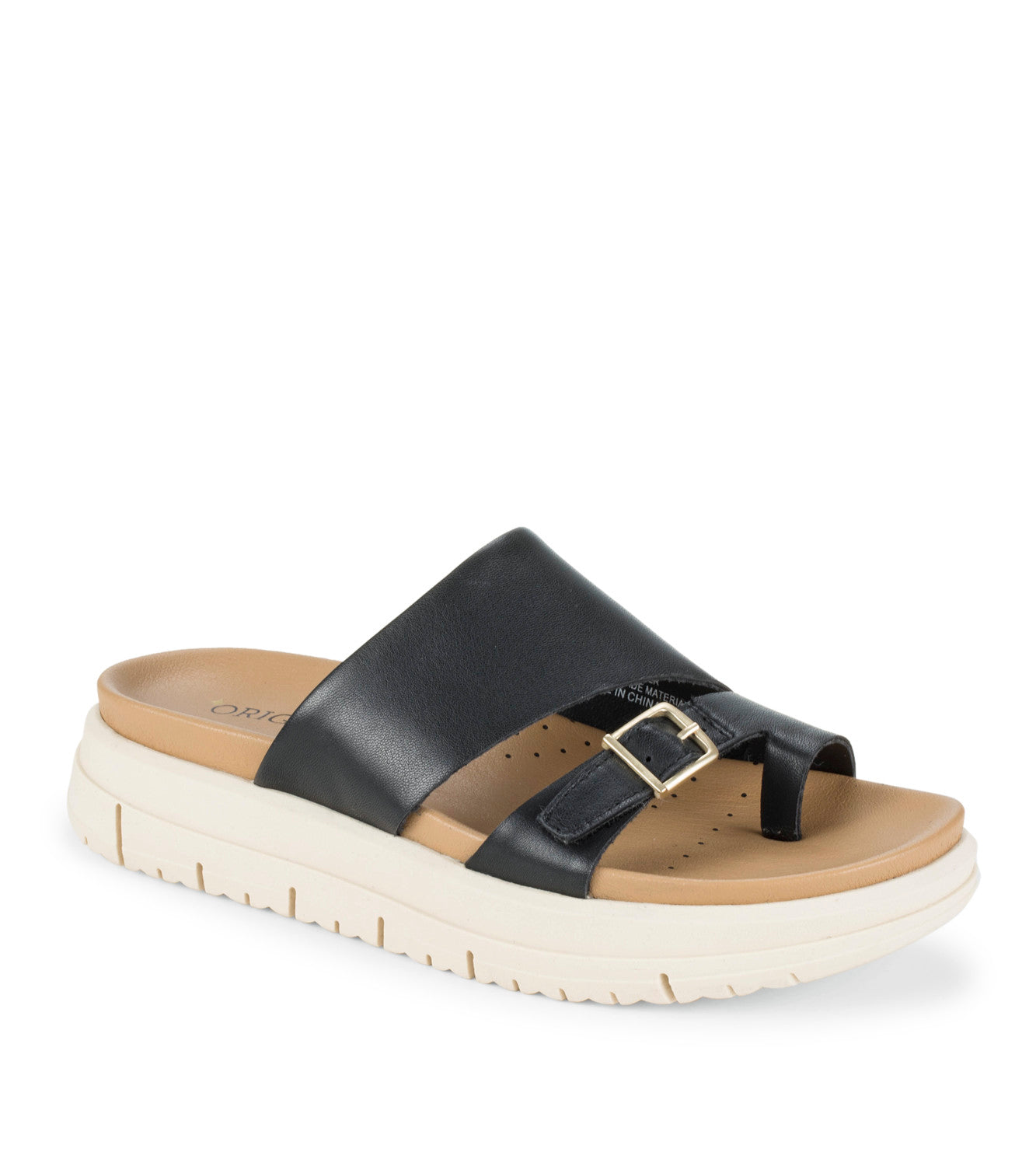 Henrika Slide Sandal - Black Leather (OR10038)