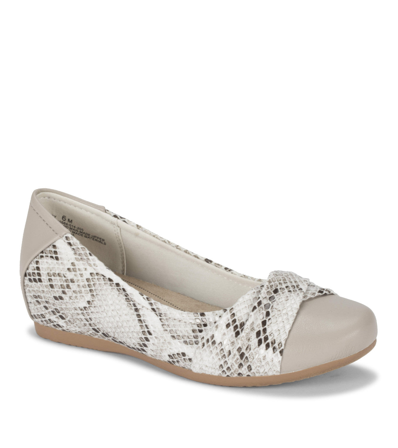 Mitsy Casual Flat - Cream Multi Snake (BT29036)