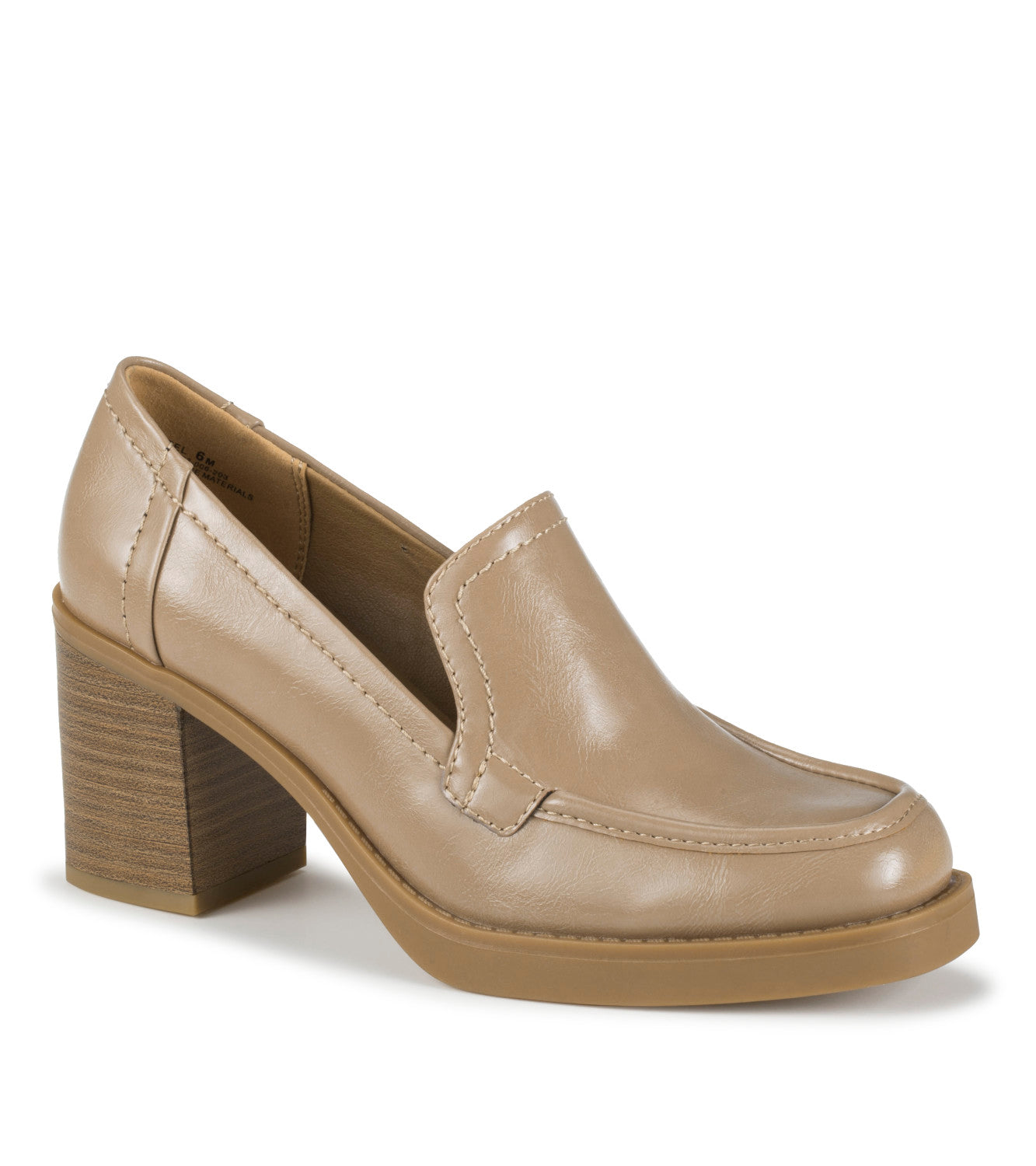 Gretel Block Heel Loafer - Taupe (BT31747)
