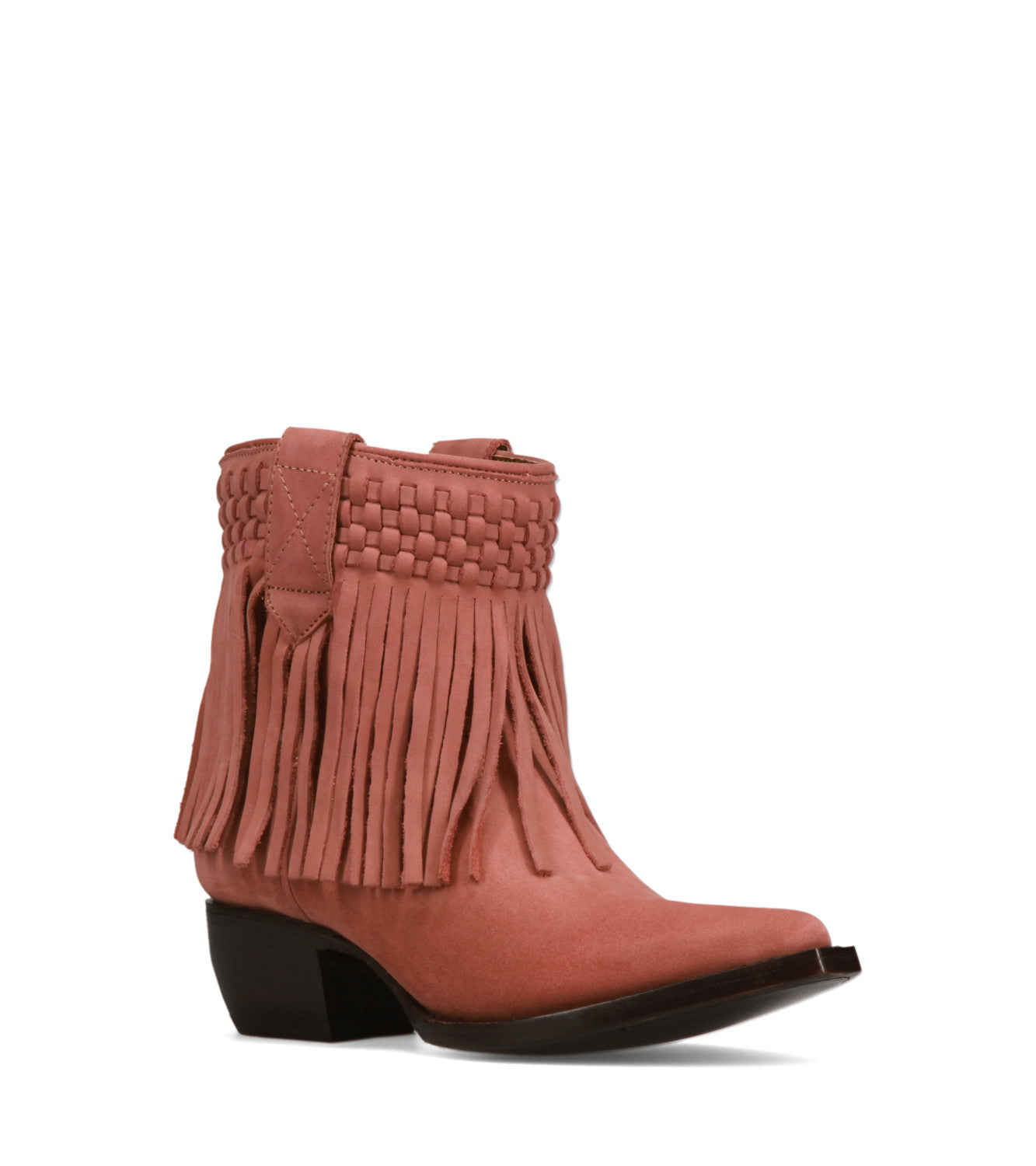 Sacha Short Fringe Bootie - Rose Cake (FR41043-RSCK)