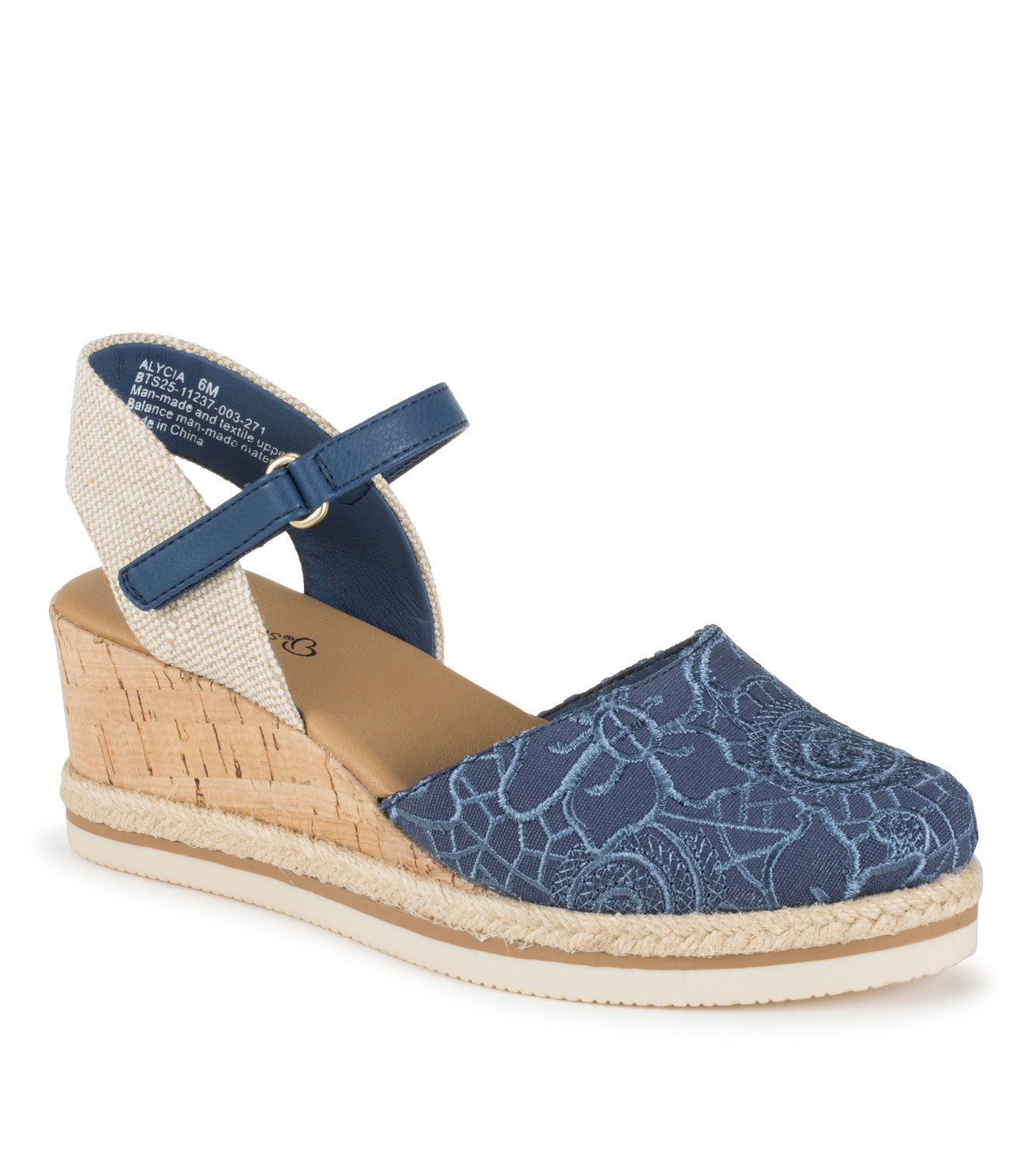 Alycia Closed Toe Wedge Sandal - Denim (BT31948)
