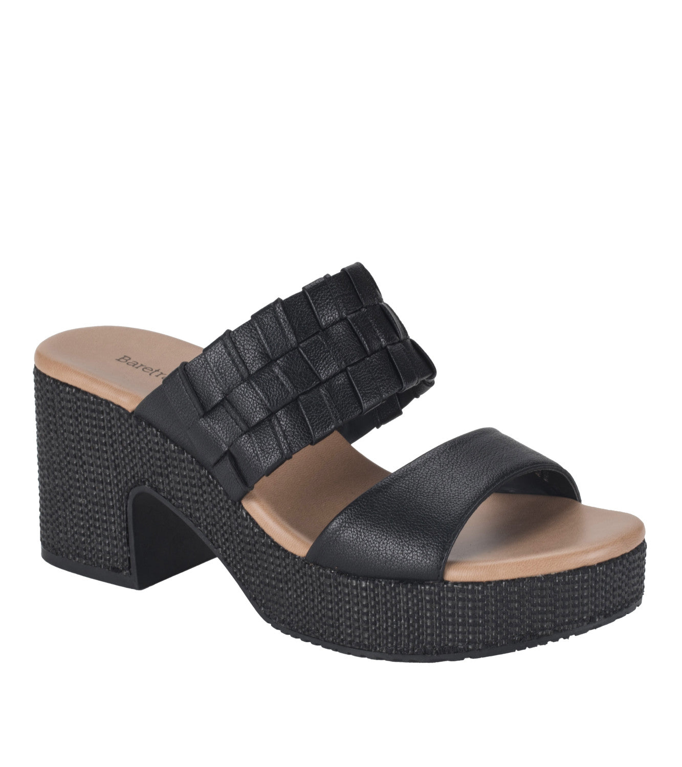 Mavis Block Heel Slide Sandal - Black (BT30419)