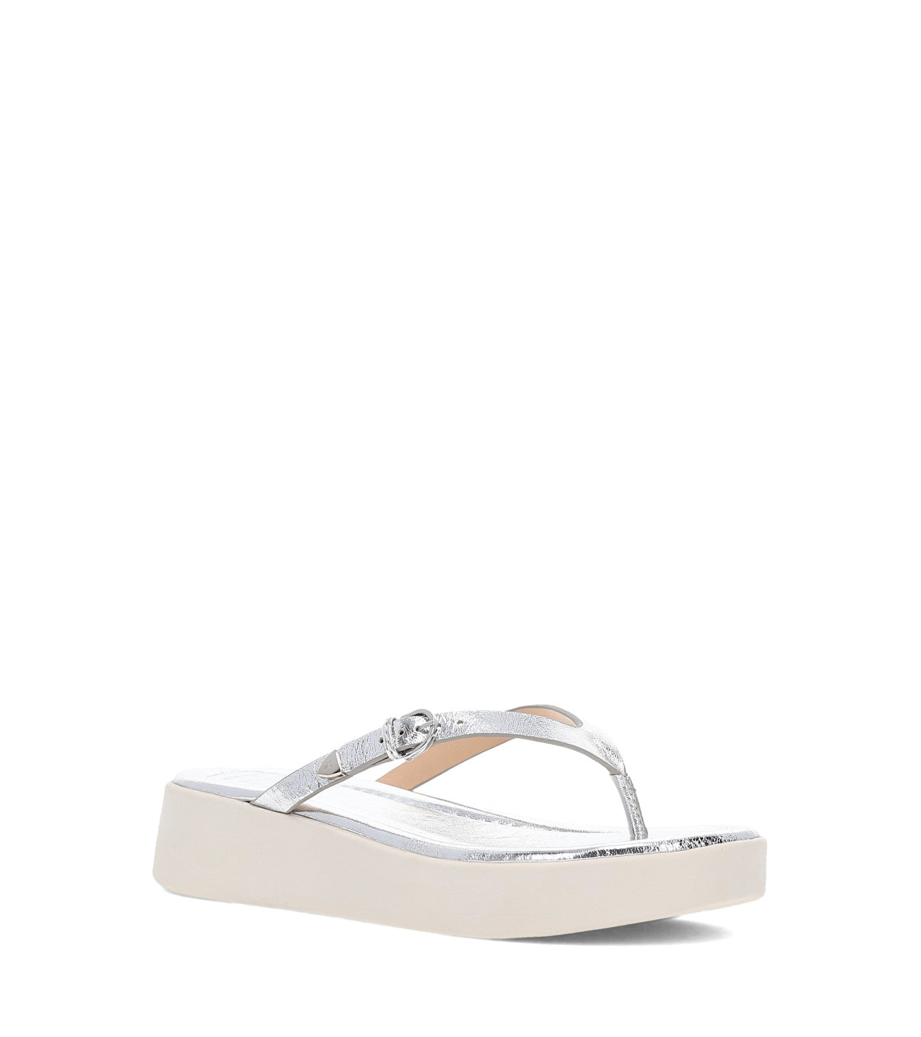 Maya Buckle Thong Sandal - Silver (FR41746-SILV)