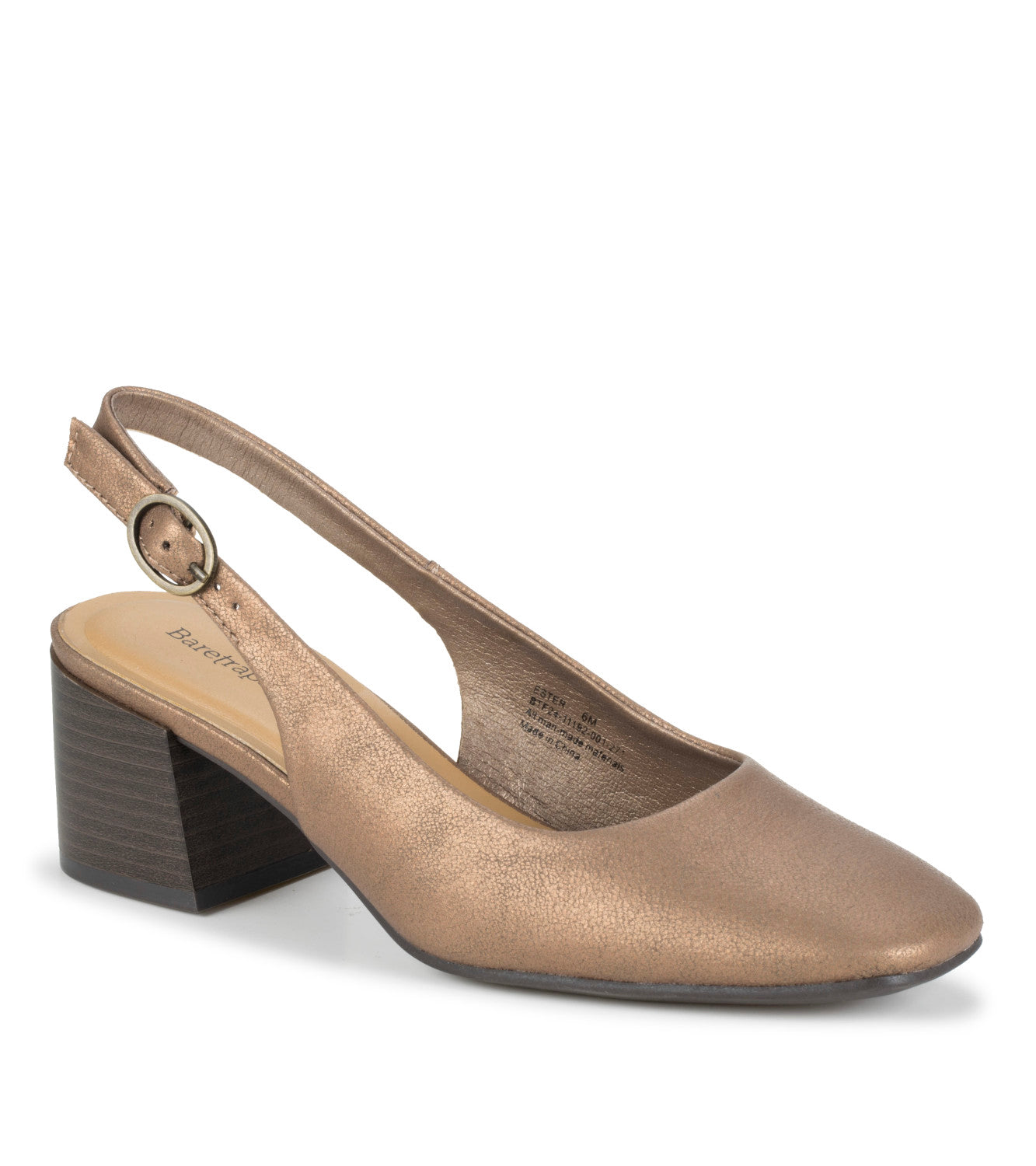 Ester Block Heel Slingback Pump - Bronze (BT31605)