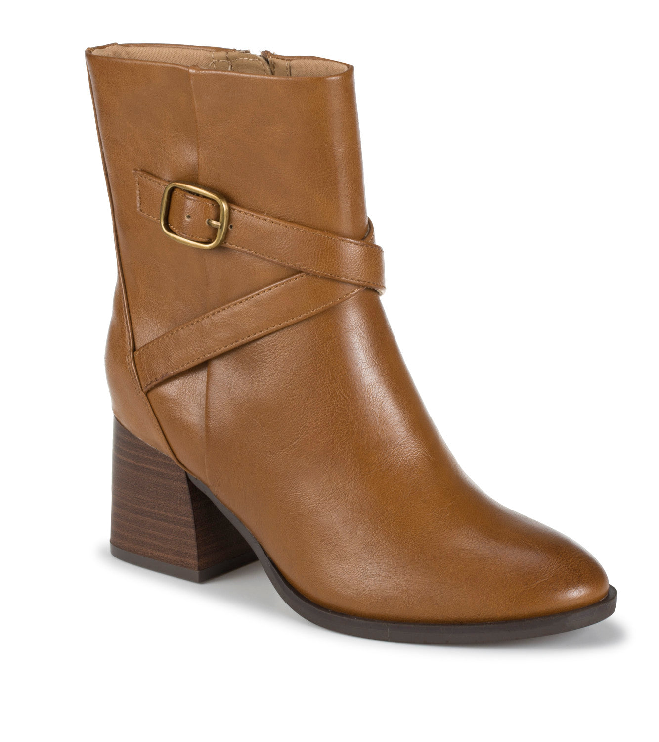 Dorma Block Heel Midi Boot - Dark Cognac (BT31674)