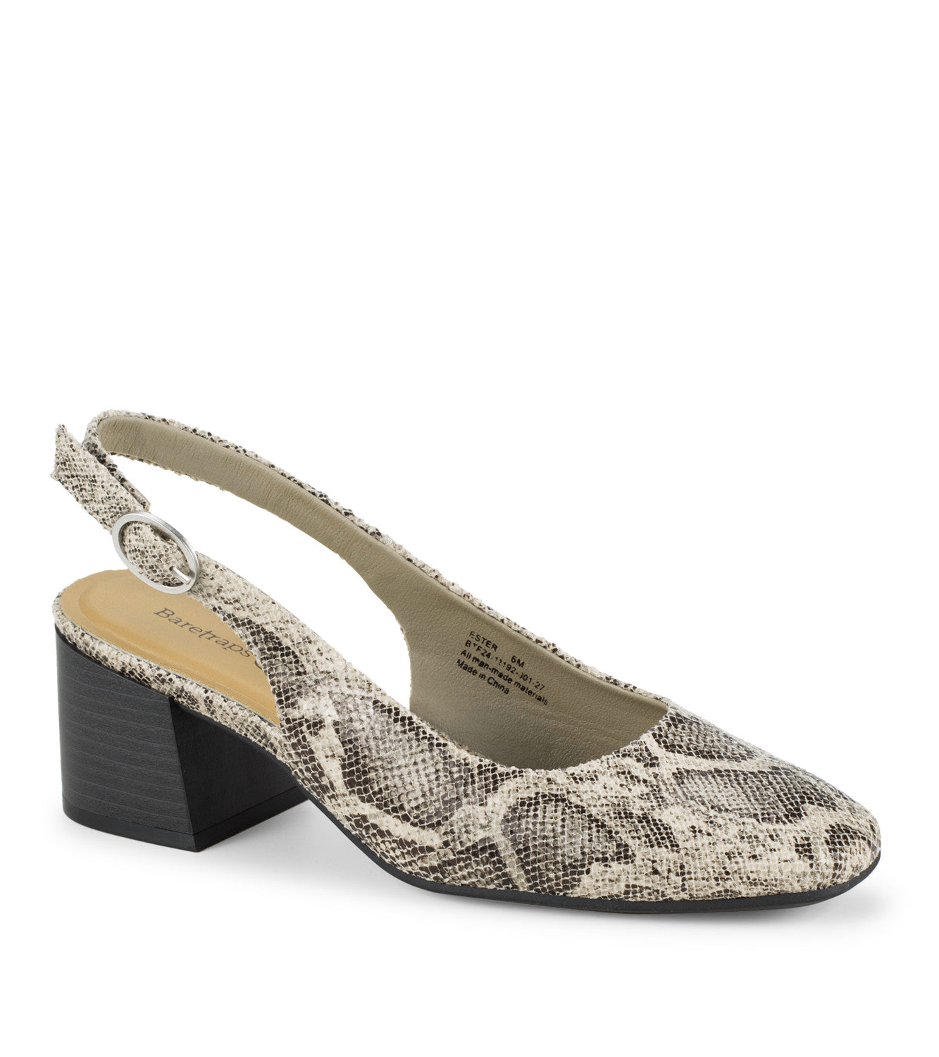 Ester Block Heel Slingback Pump - Taupe (BT31536)