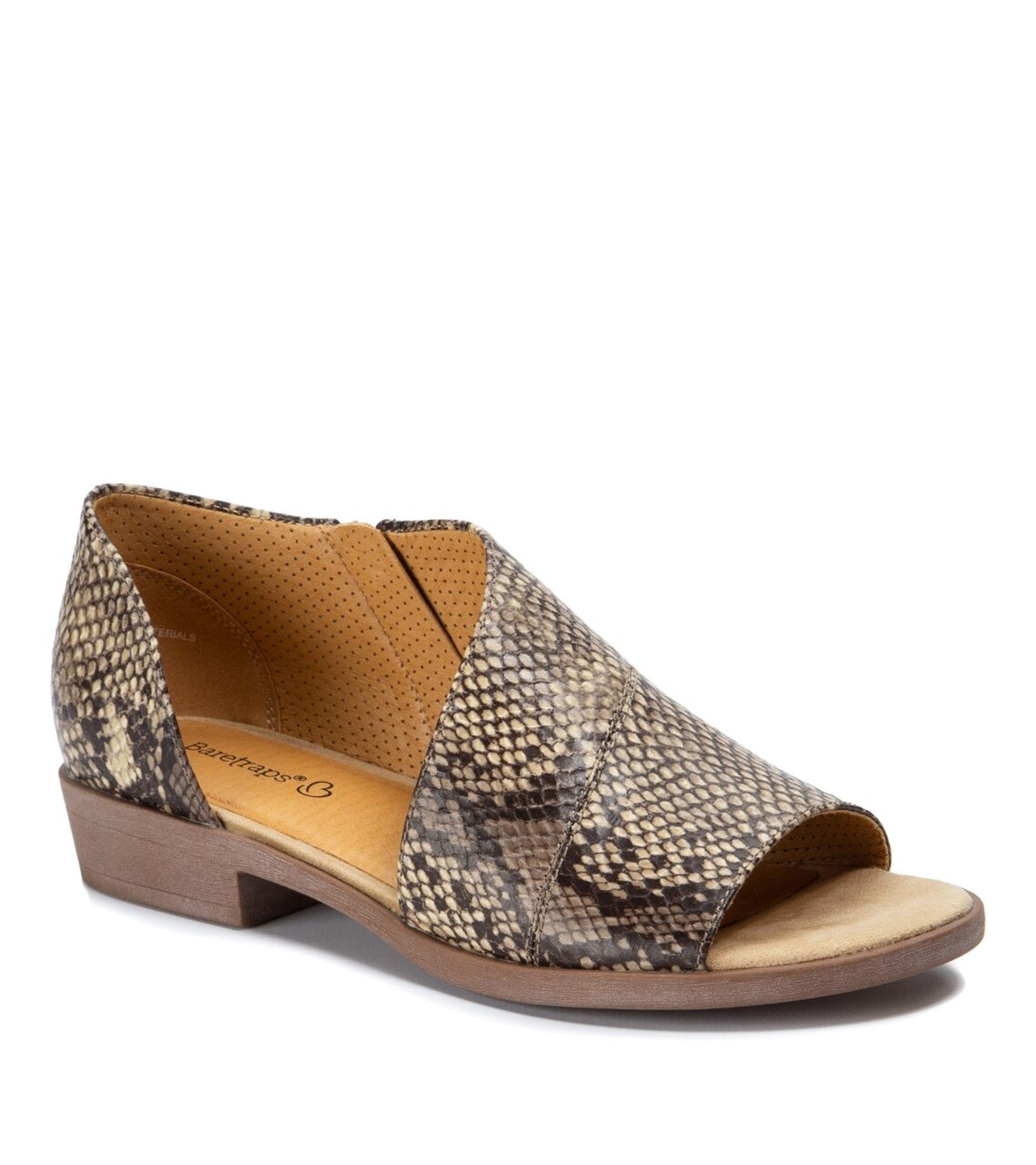 Sedina Peep Toe Slip On - Natural Snake (BT27330)