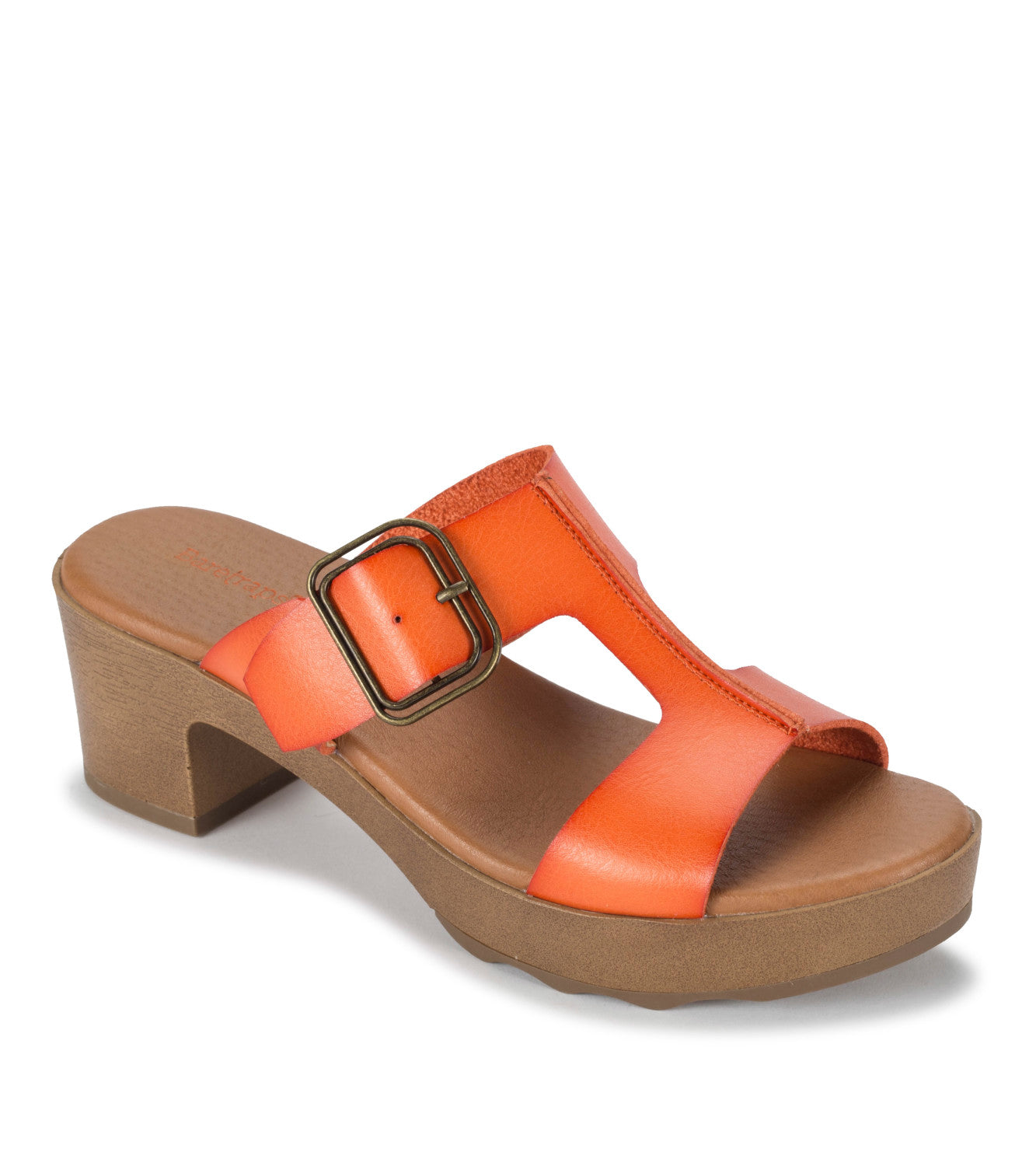 Gwenney Block Heel Sandal - Orange (BT29190)