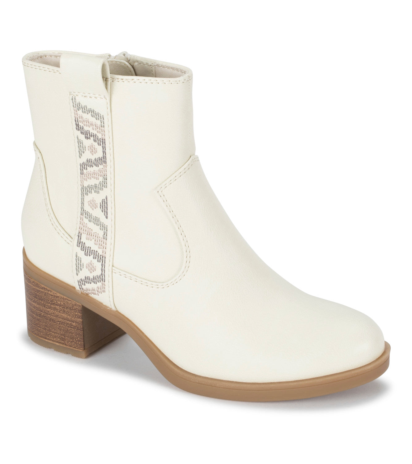 Covina Block Heel Bootie - Cream (BT29356)