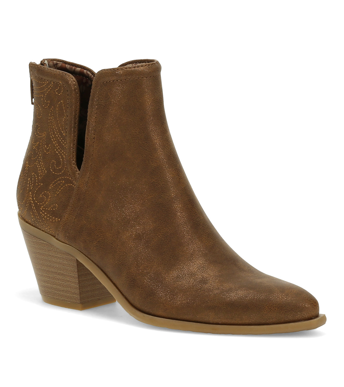 Yara Block Heel Bootie - Bronze (BT30785)
