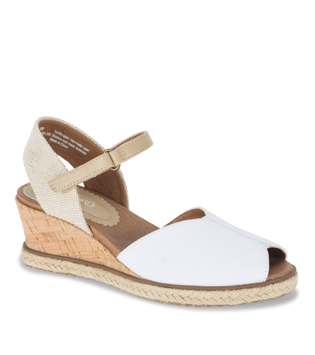 Odetta Espadrille Wedge Sandal - White Canvas (BT29590)