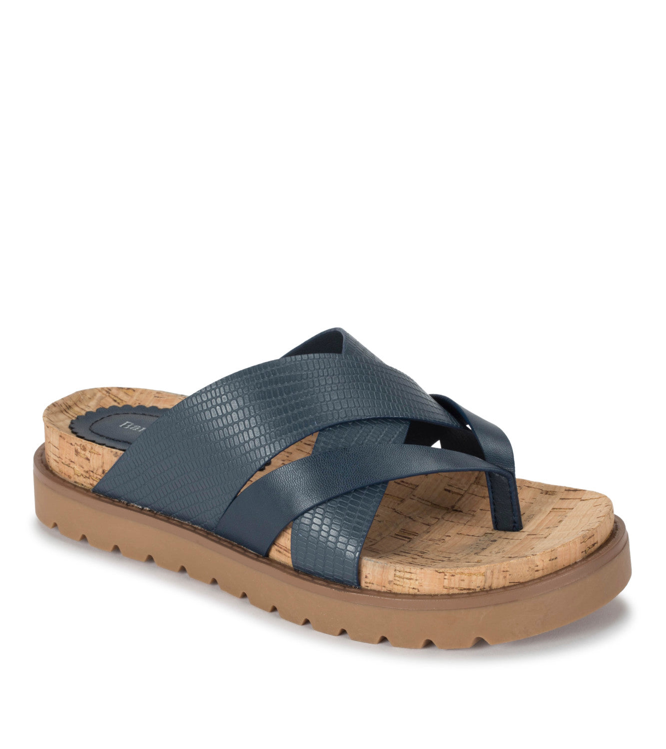 Deirdra Slide Sandal - Navy Blue Lizard (BT28940)
