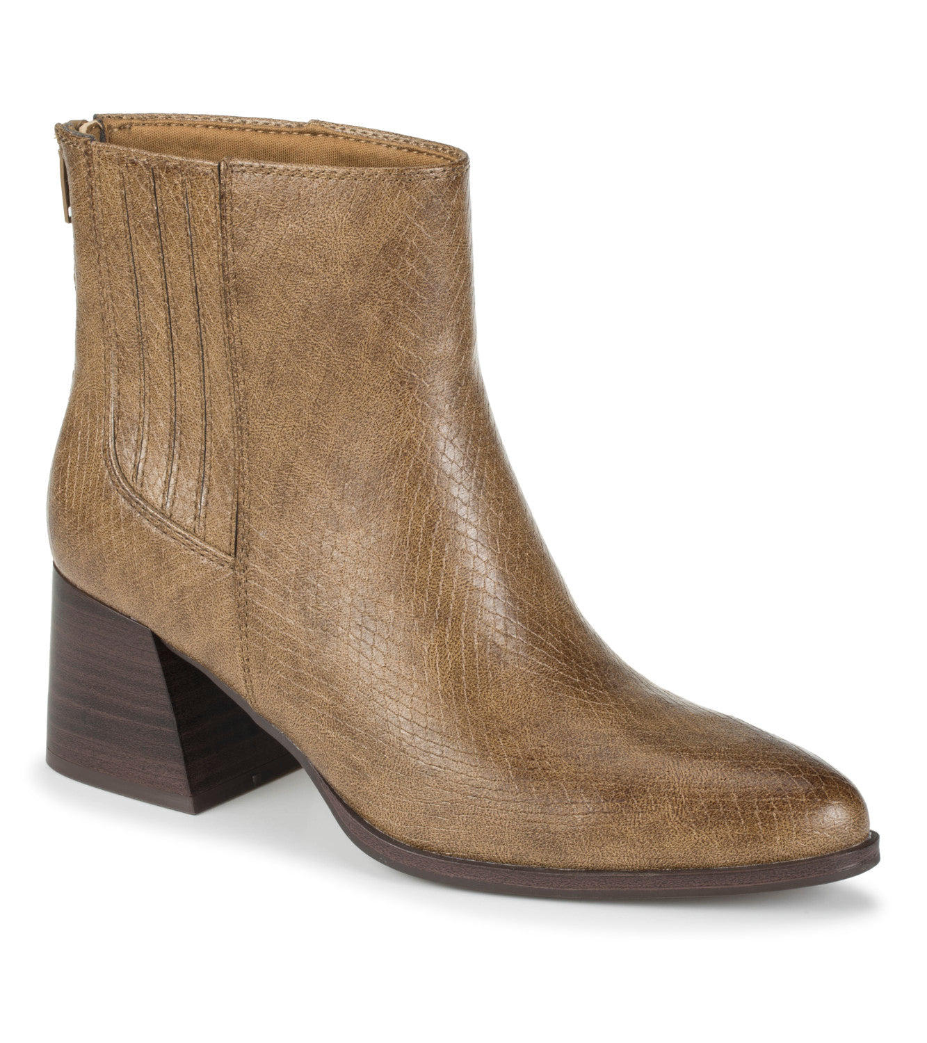 Biana Block Heel Bootie - Saddle (BT32034)
