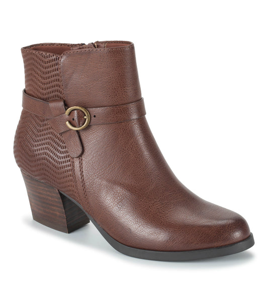 Linda Block Heel Bootie - Oak (BT30146)