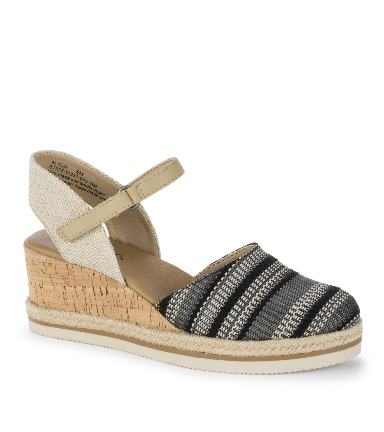 Alycia Closed Toe Wedge Sandal - Black Multi (BT31357)