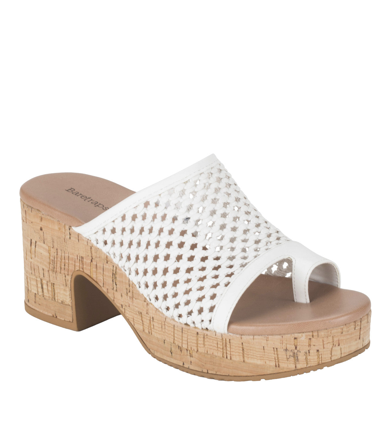 Michaela Block Heel Sandal - White (BT30343)