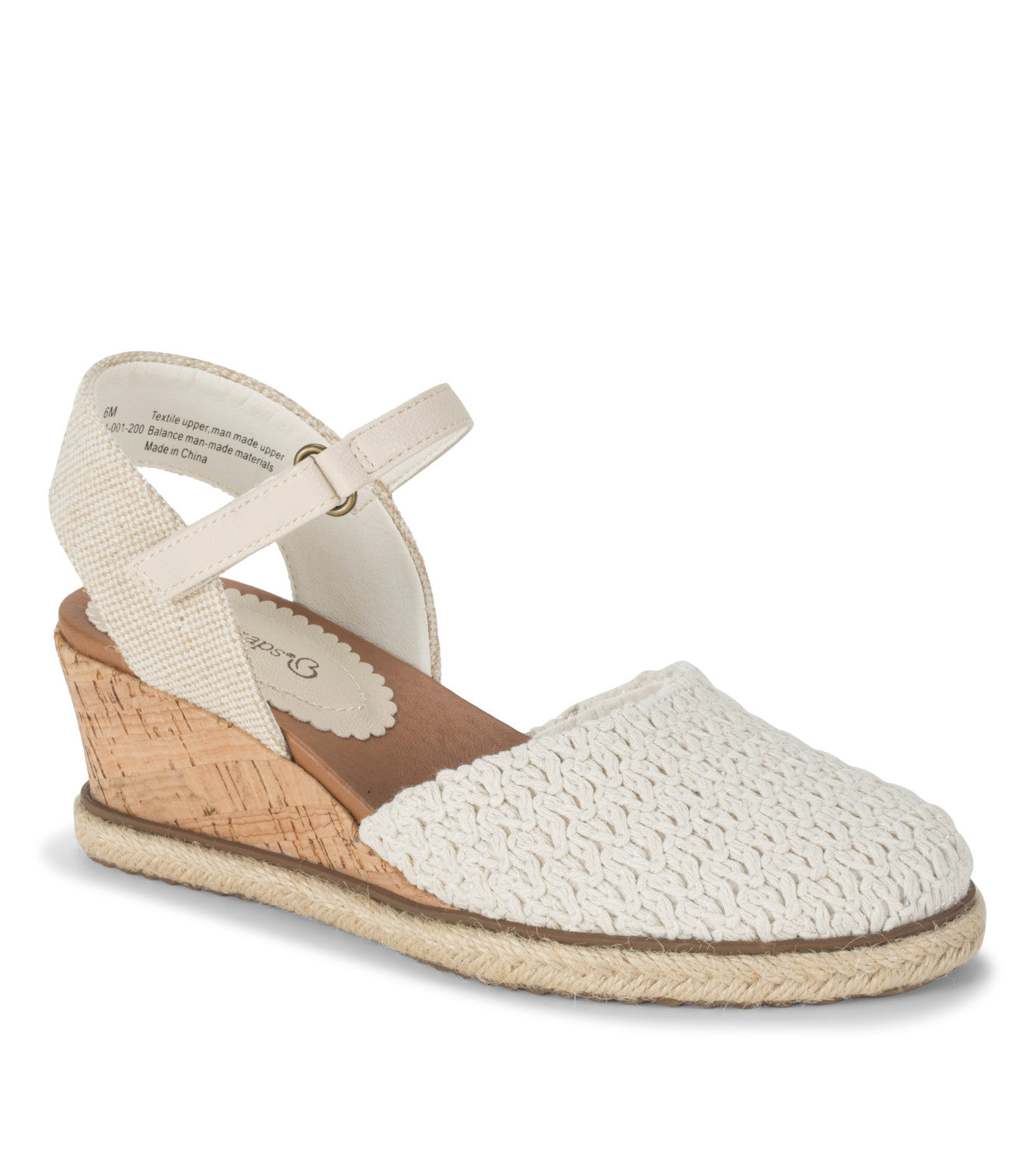 Ocean Closed Toe Wedge Sandal - Natural (BT30474)