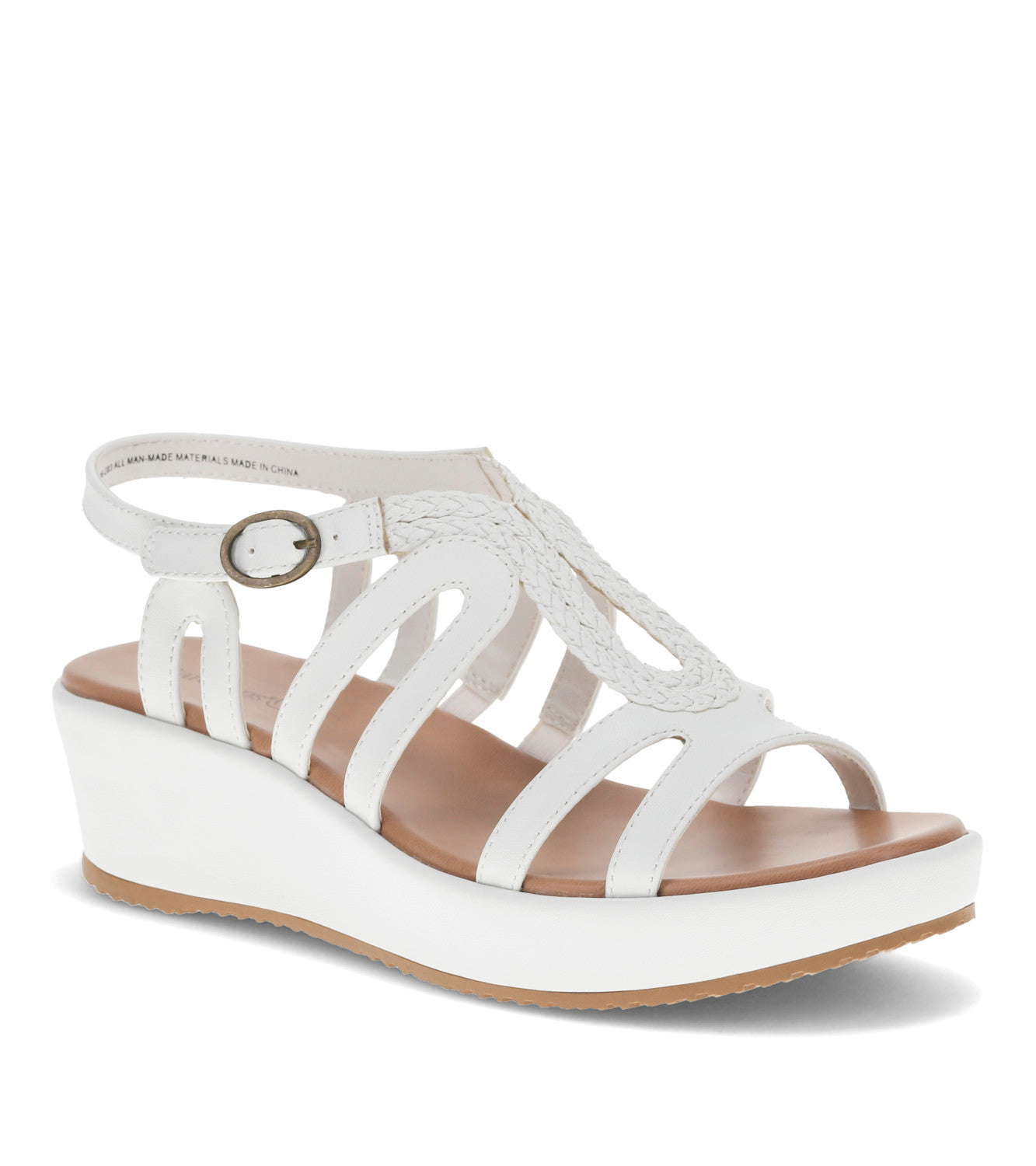 Wilma Wedge Sandal - White (BT30351)