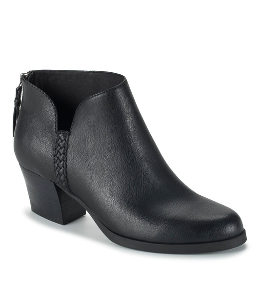 Lauryn Block Heel Ankle Bootie - Black (BT30150)