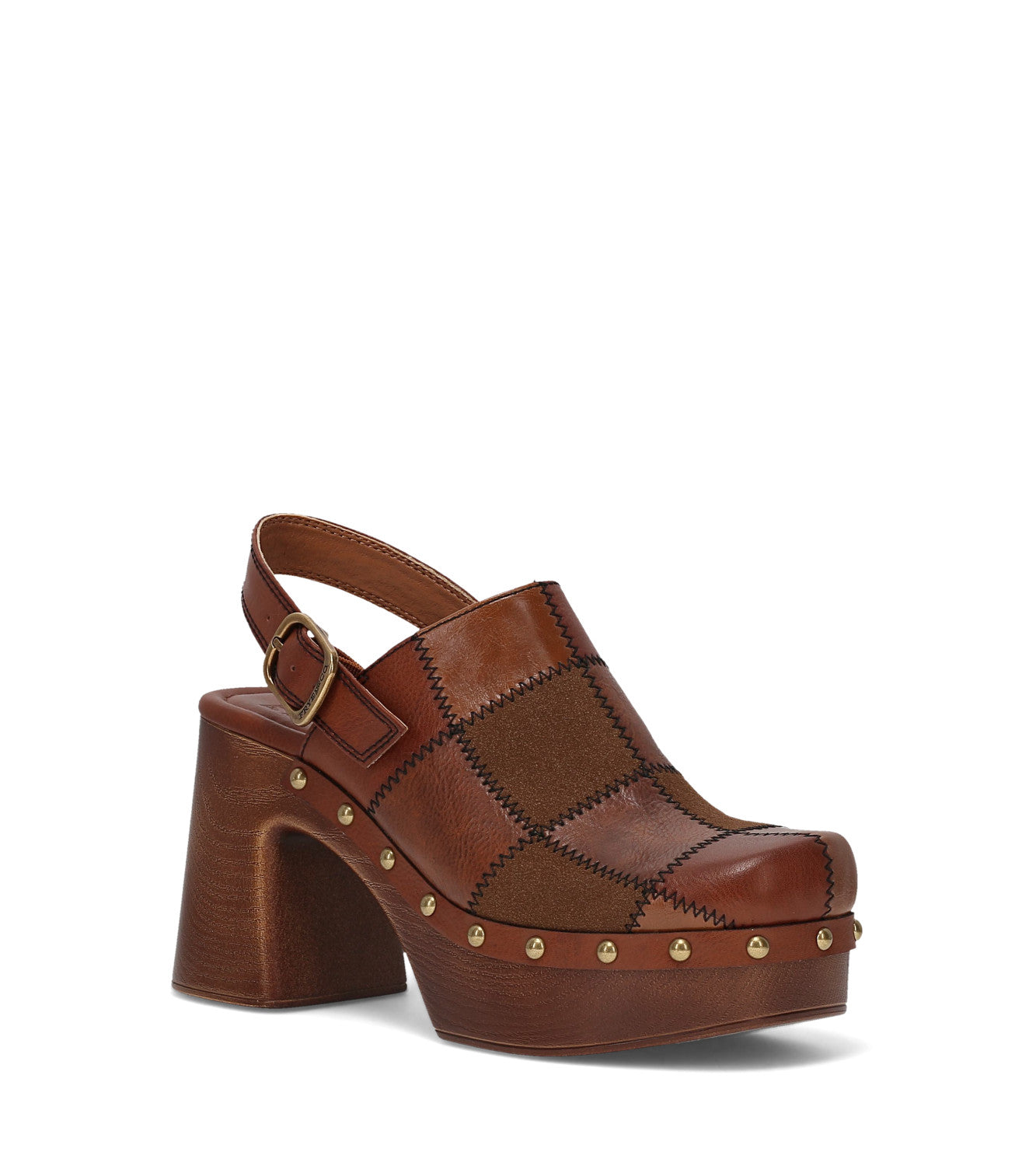 Wylie Patchwork Clog - Whiskey Tonal Patchwork (FO10564)