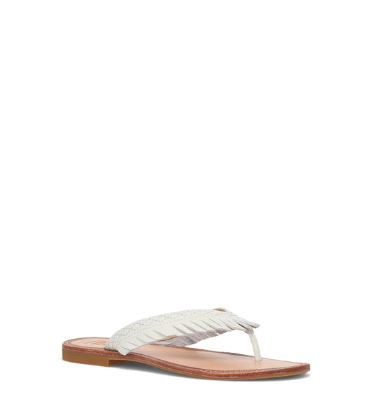 Ava Fringe Sandal - White (FR40915-WHIT)