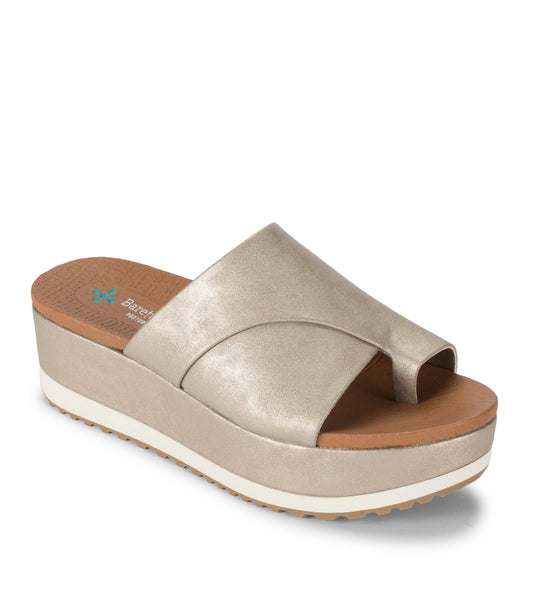 Harlow Platform Wedge Sandal - Champagne (BT28973)