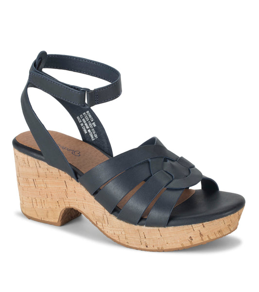 Bonita Wedge Sandal - Navy Blue (BT29709)
