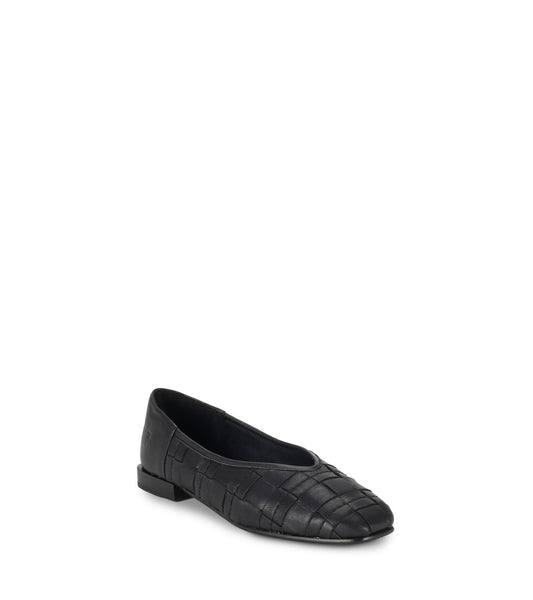 Claire Woven Flat - Black (FR40330-BLAC)