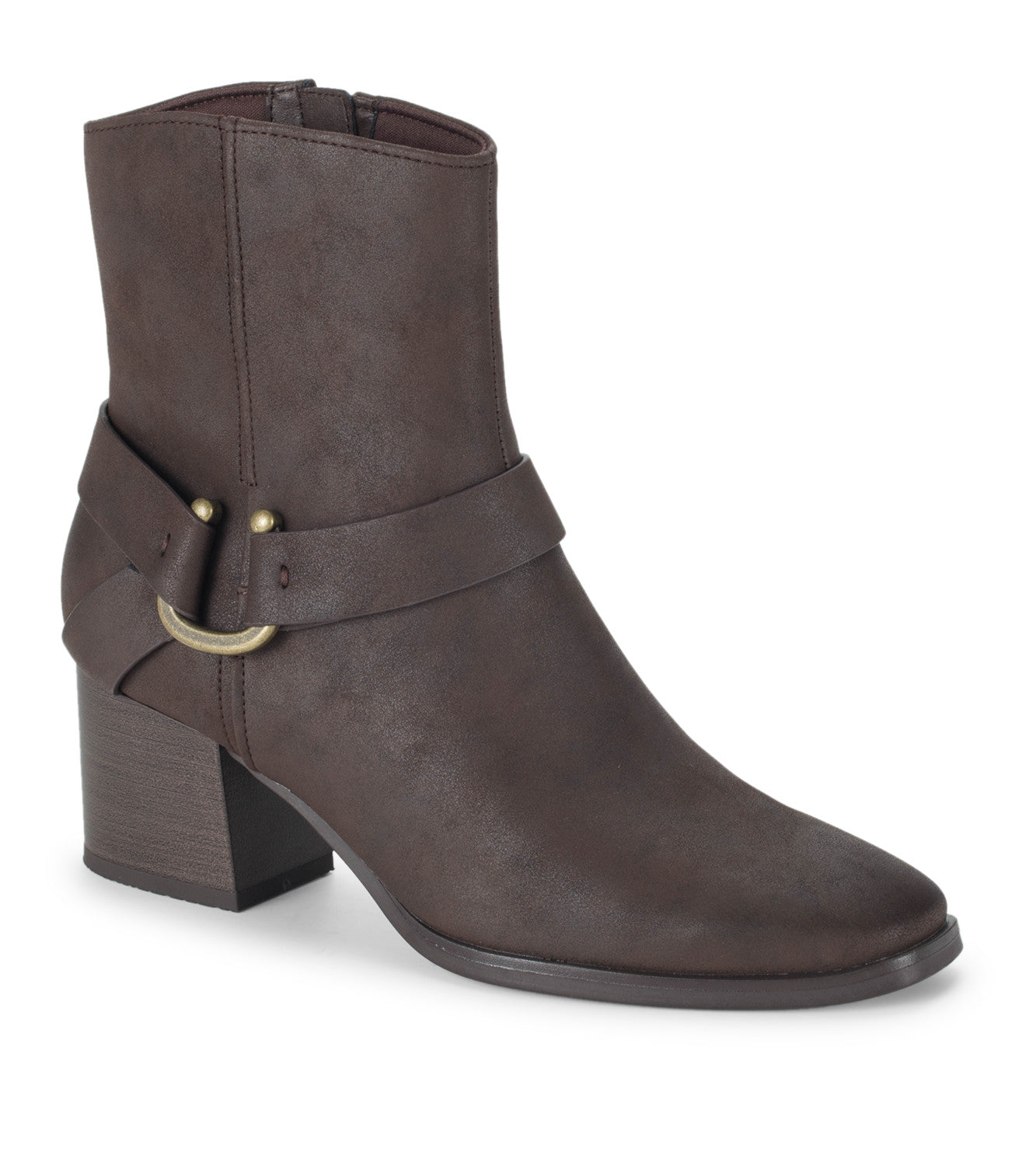 Tiana Block Heel Bootie - Dark Brown (BT30044)