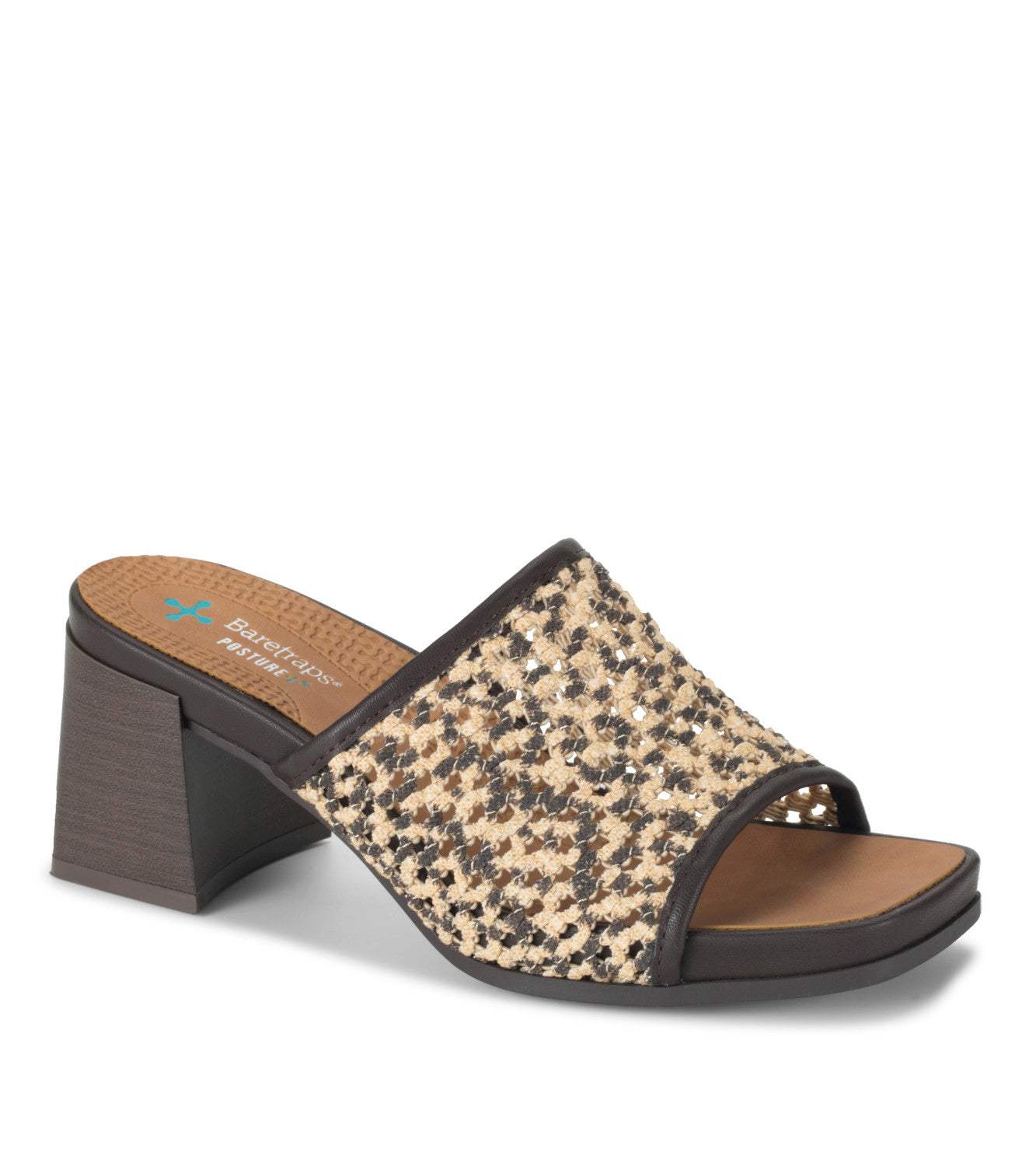 Brenda Block Heel Sandal - Natural Multi (BT29719)